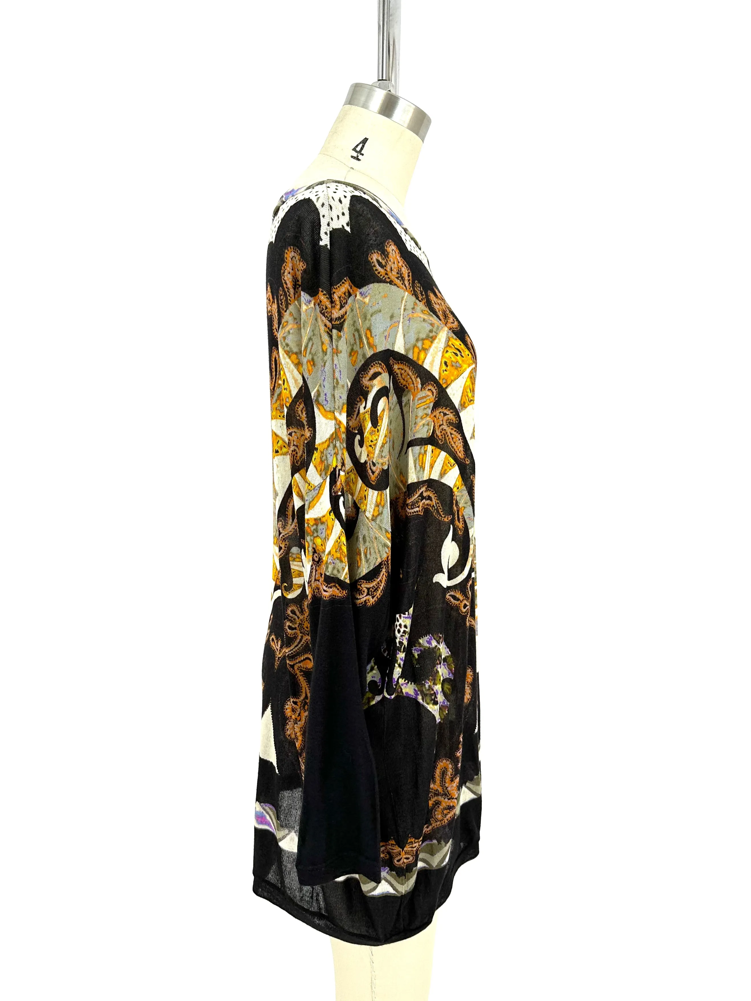 Etro Sheer Paisley Knit Top