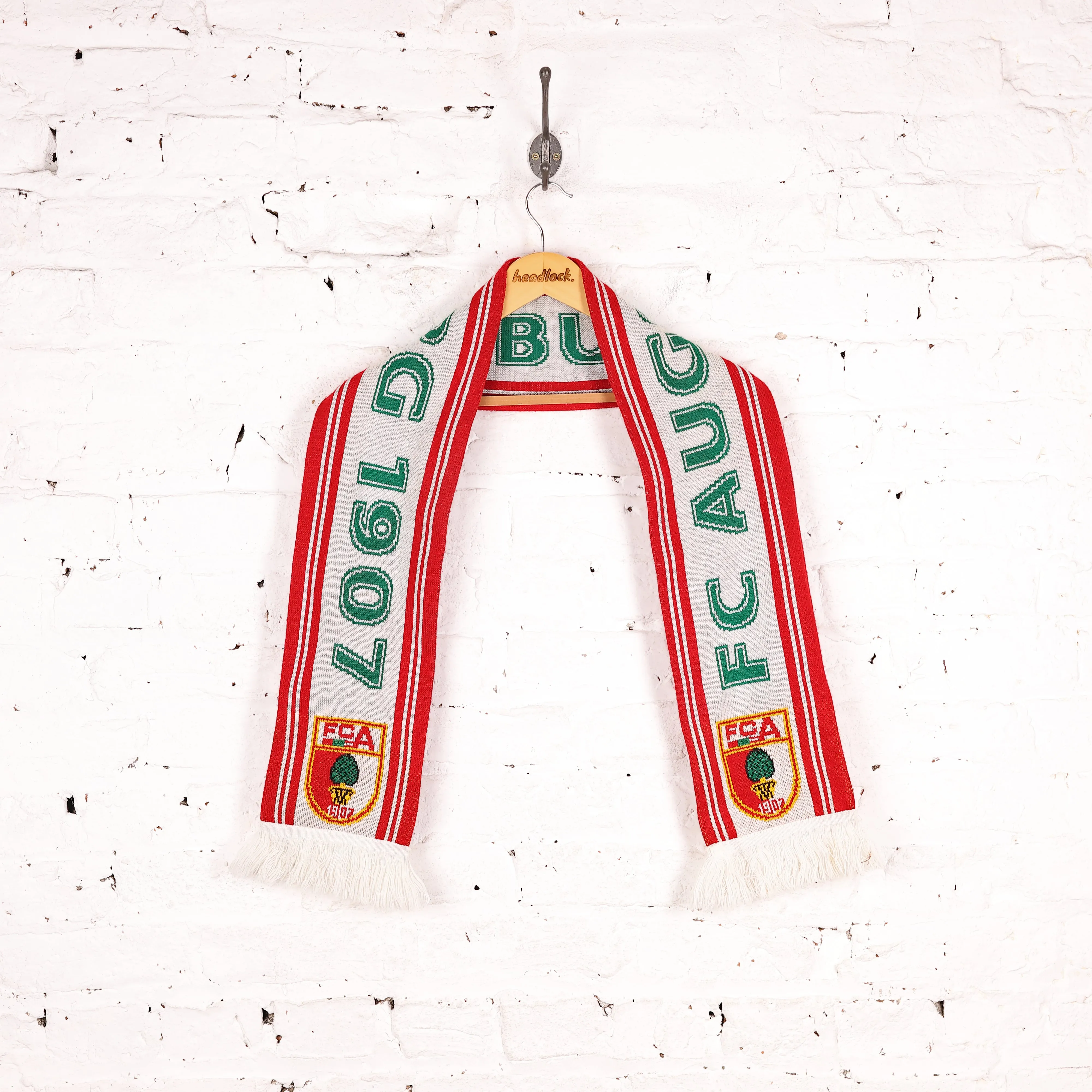 FC Augsburg Football Scarf - White - One Size