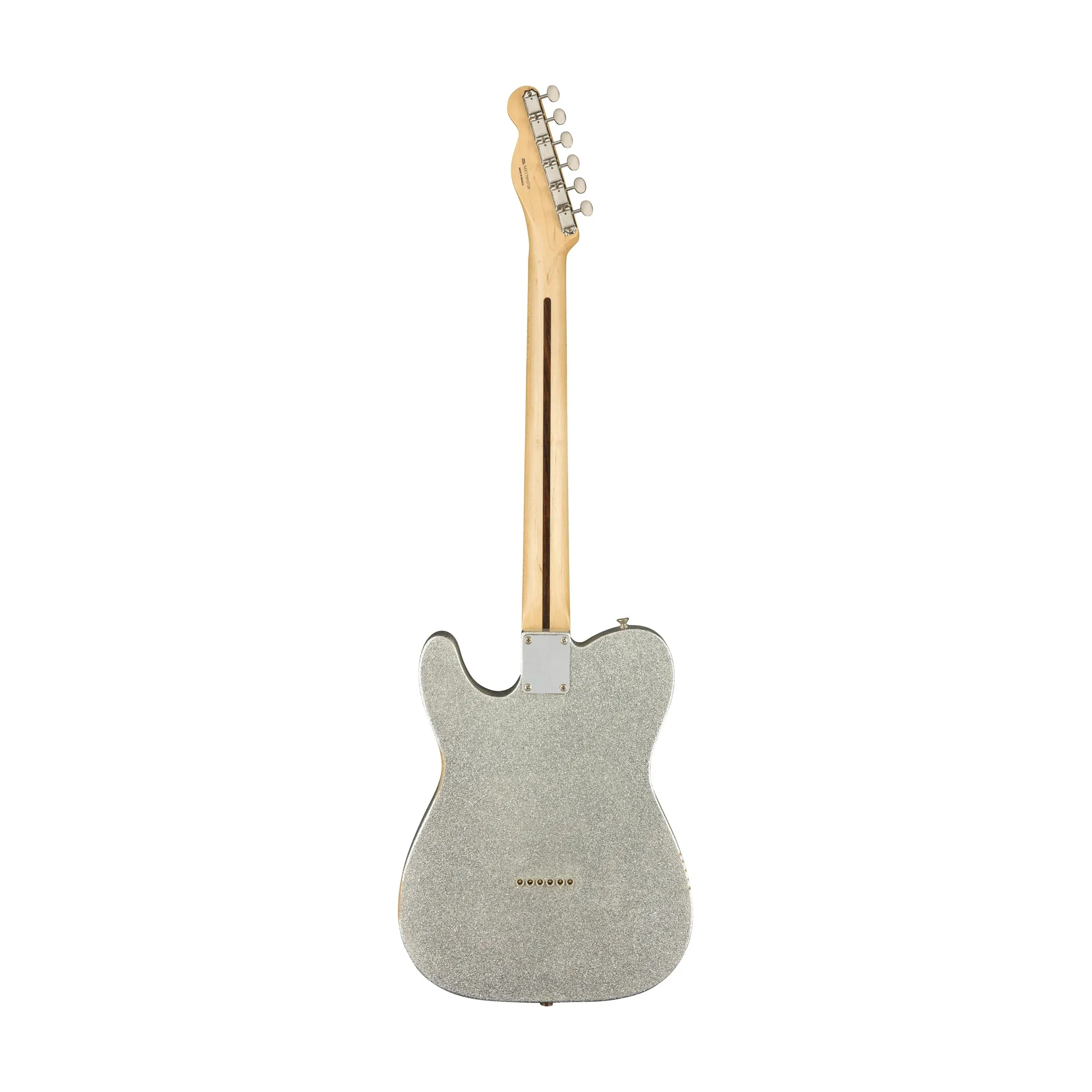 Fender Brad Paisley Road Worn Telecaster Electric Guitar, Maple FB, Silver Sparkle