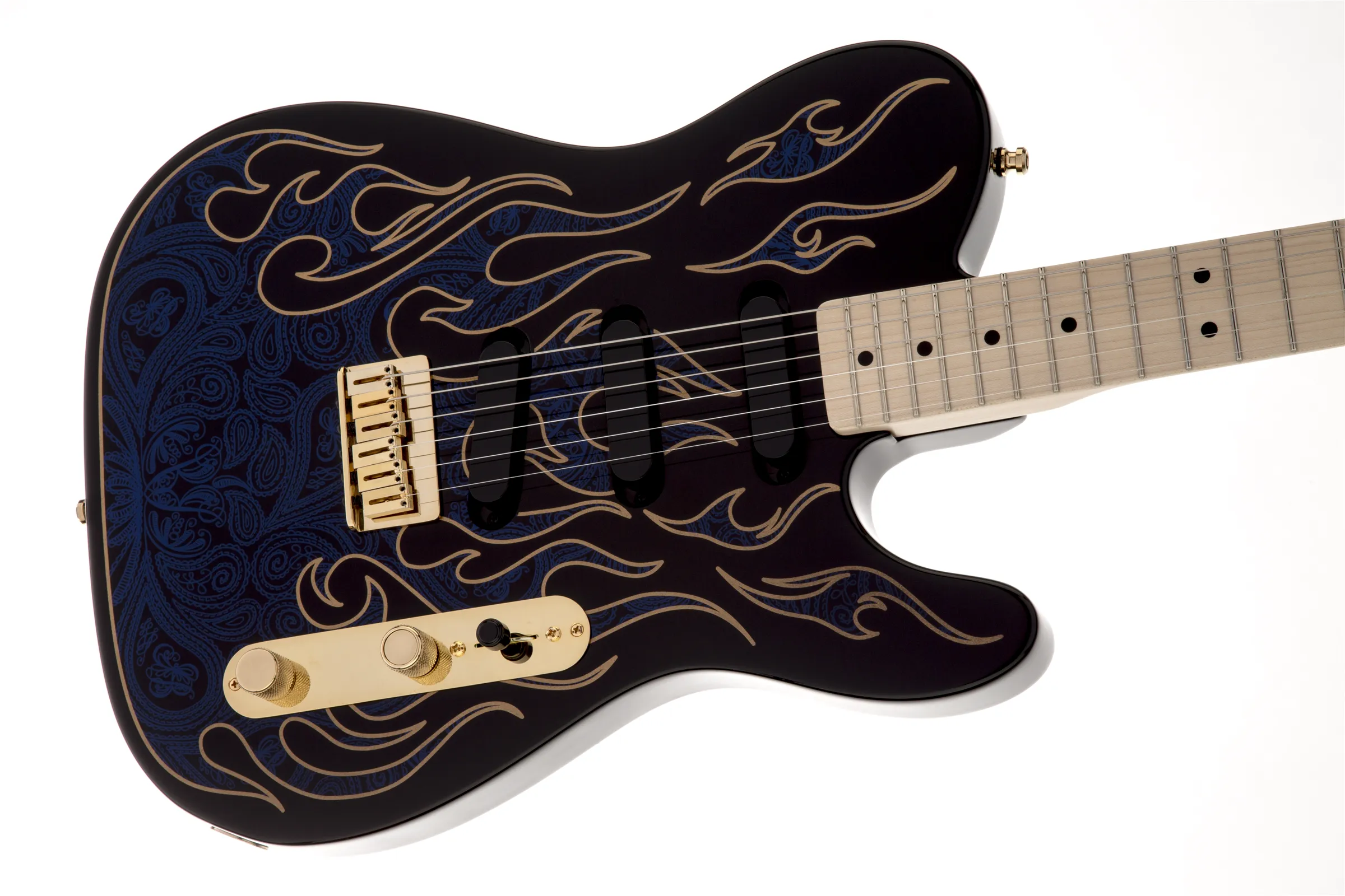 Fender James Burton Tele Blue Paisley Flames