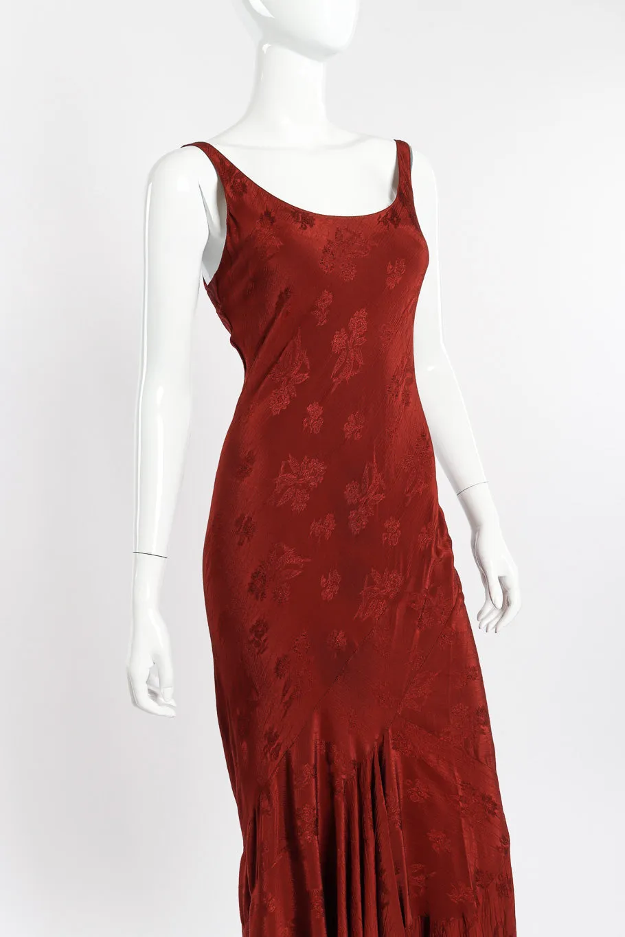Floral Crepe Bias Gown