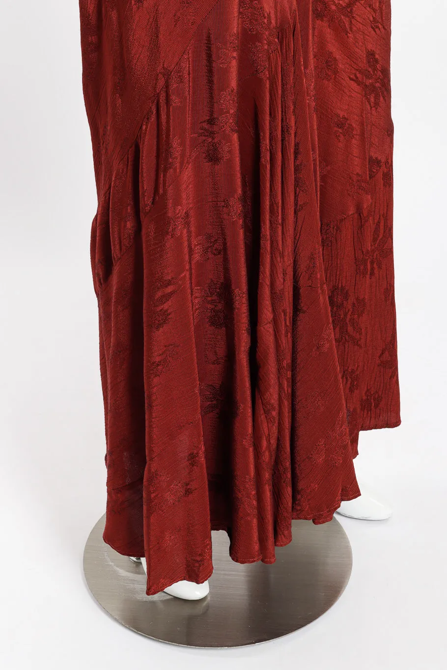 Floral Crepe Bias Gown