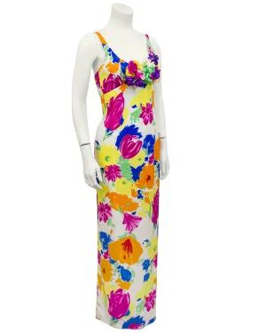 Floral Gown and Shawl