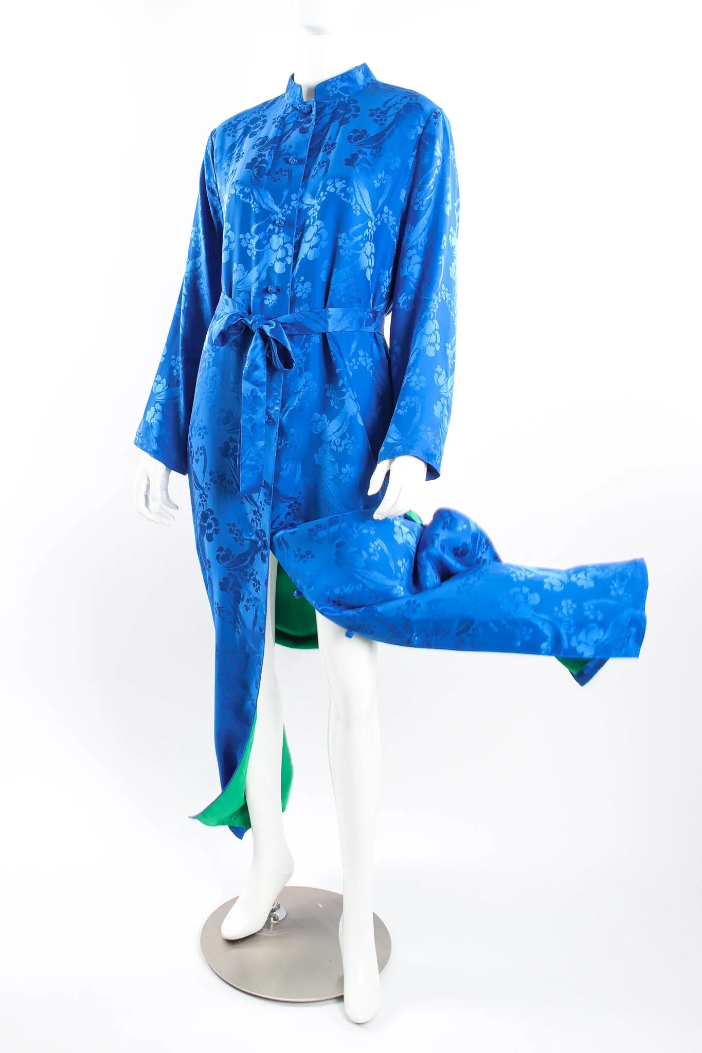 Floral Jacquard Duster Jacket
