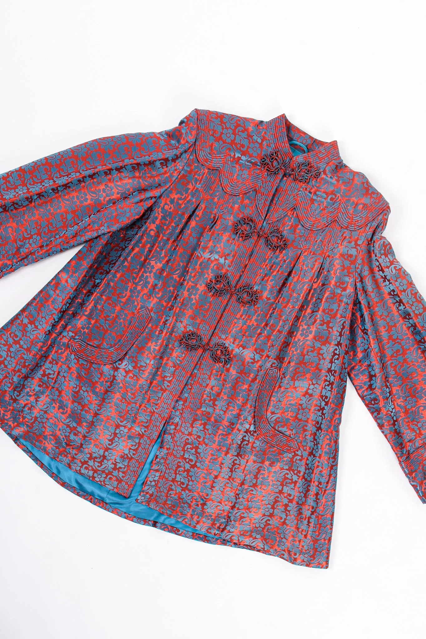 Floral Jacquard Swing Jacket
