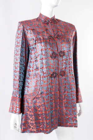 Floral Jacquard Swing Jacket