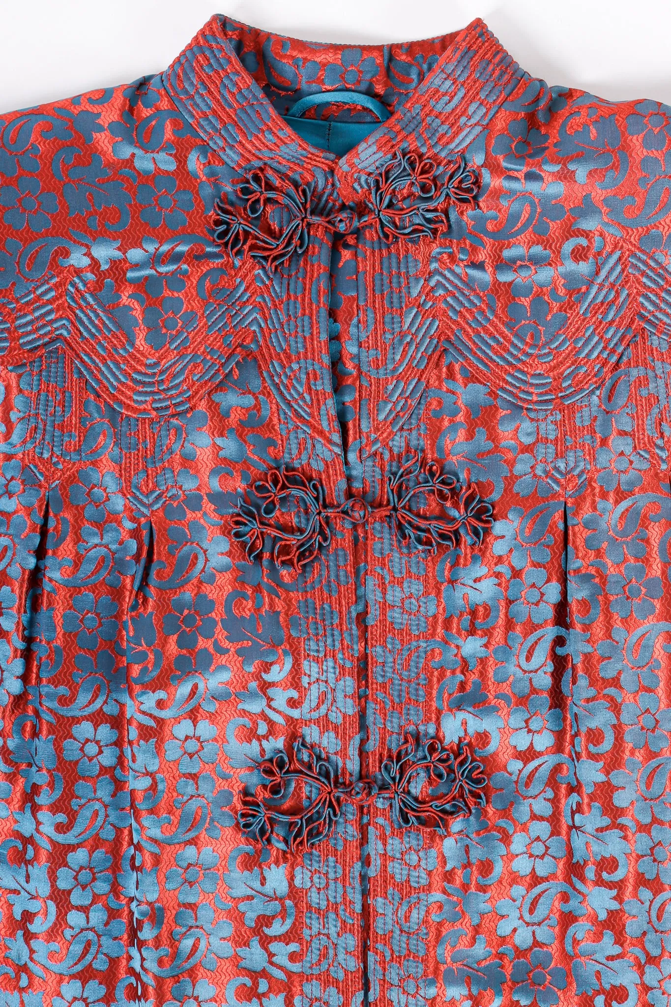 Floral Jacquard Swing Jacket