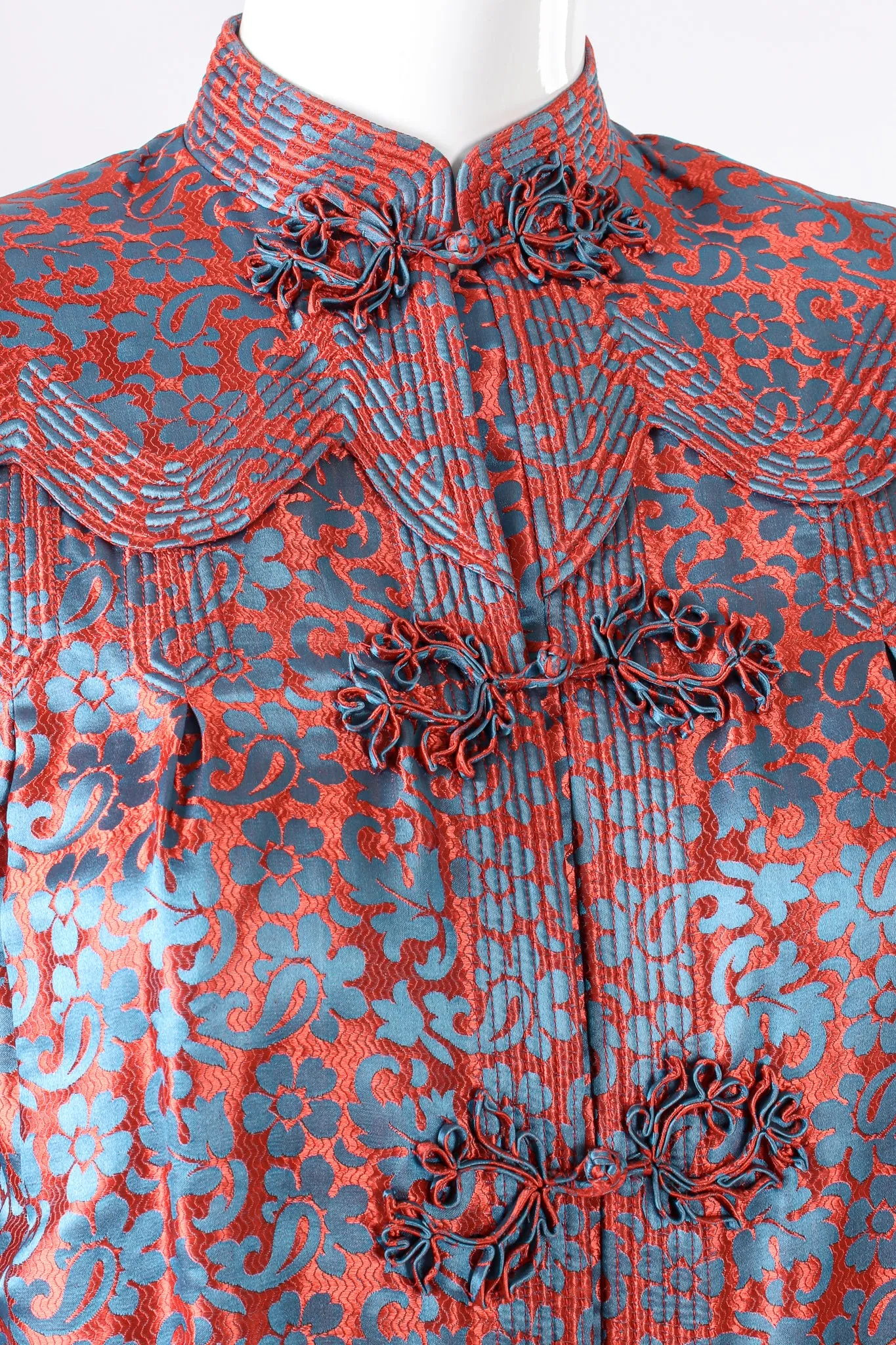 Floral Jacquard Swing Jacket