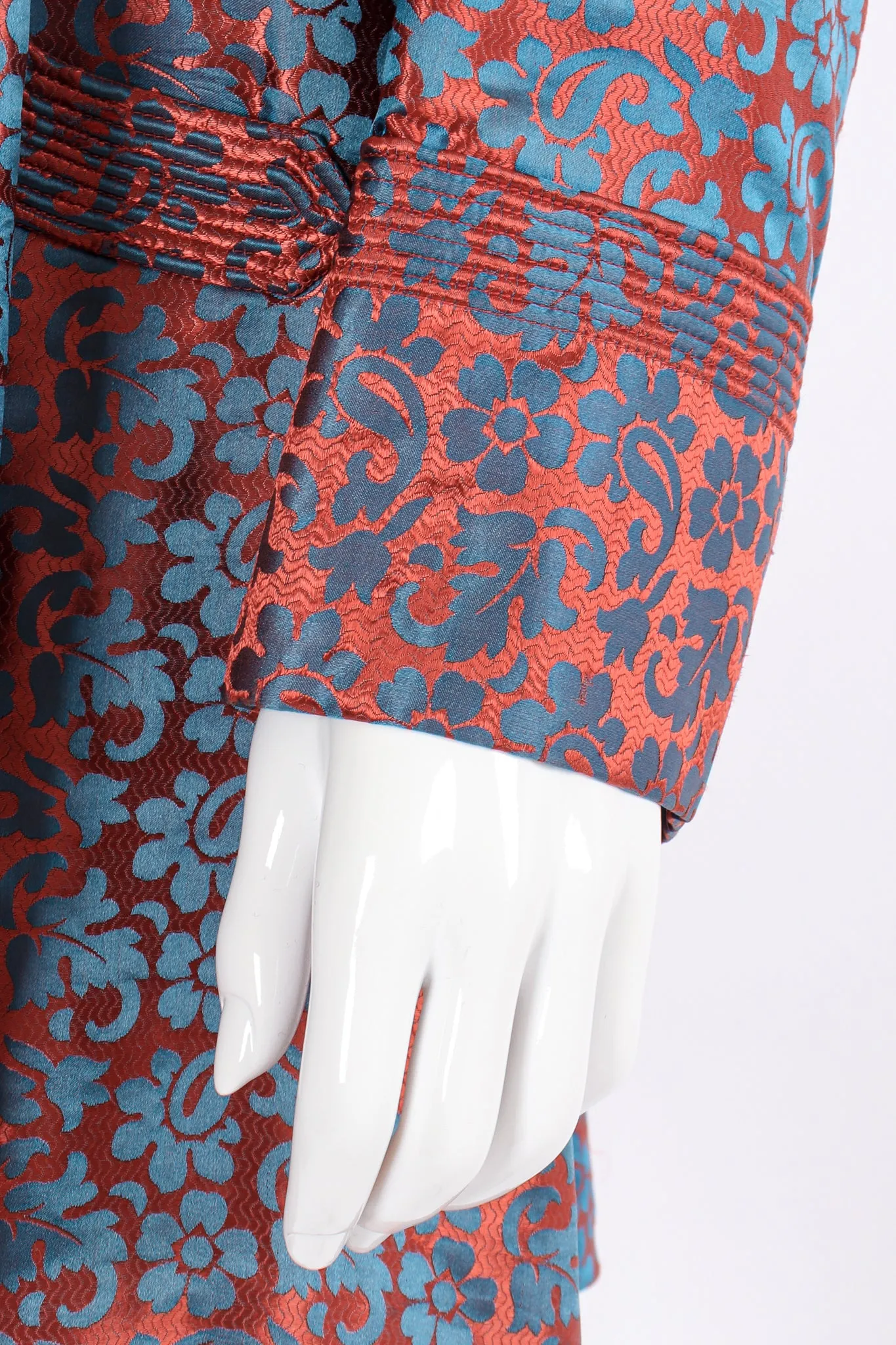 Floral Jacquard Swing Jacket