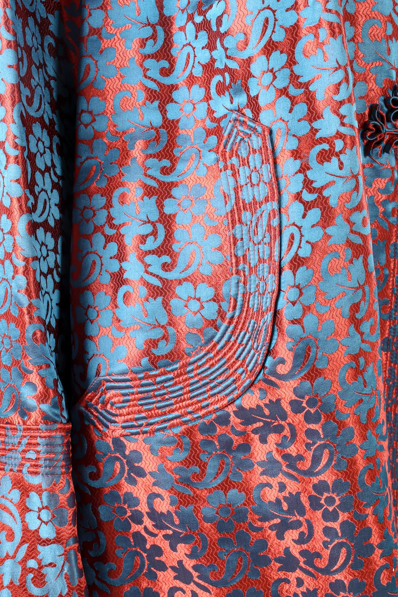 Floral Jacquard Swing Jacket