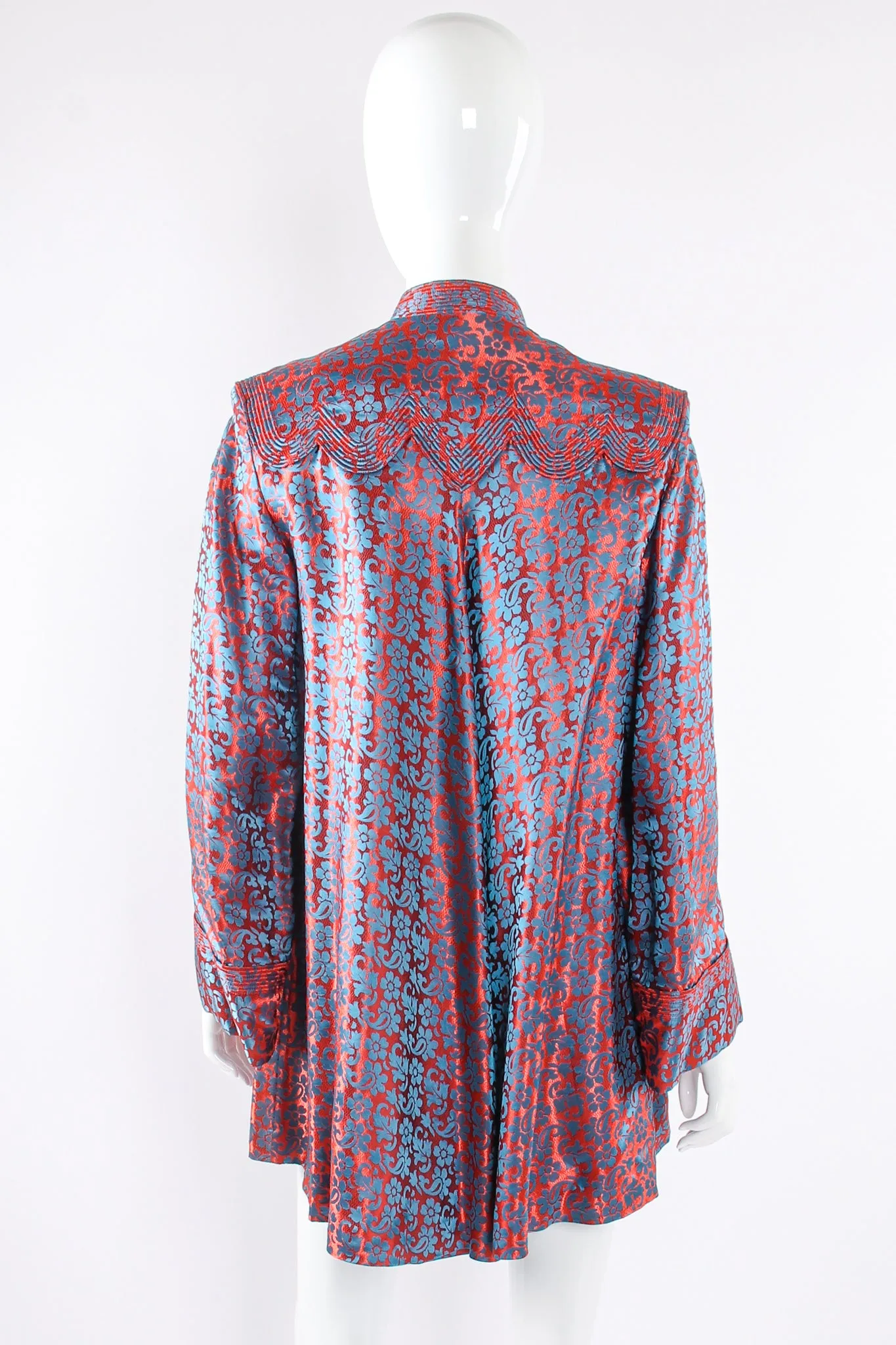 Floral Jacquard Swing Jacket