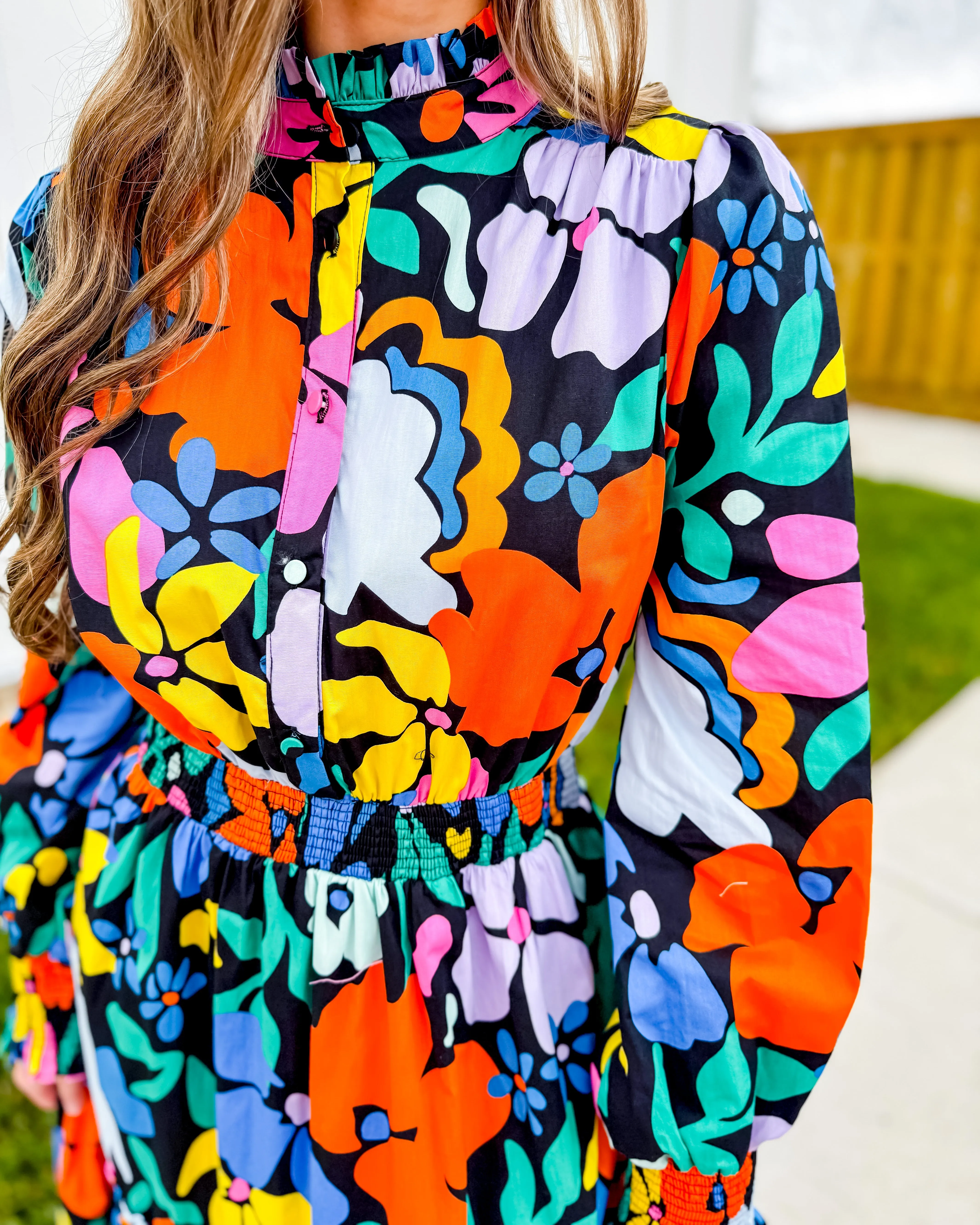 Floral Poplin Maxi Dress