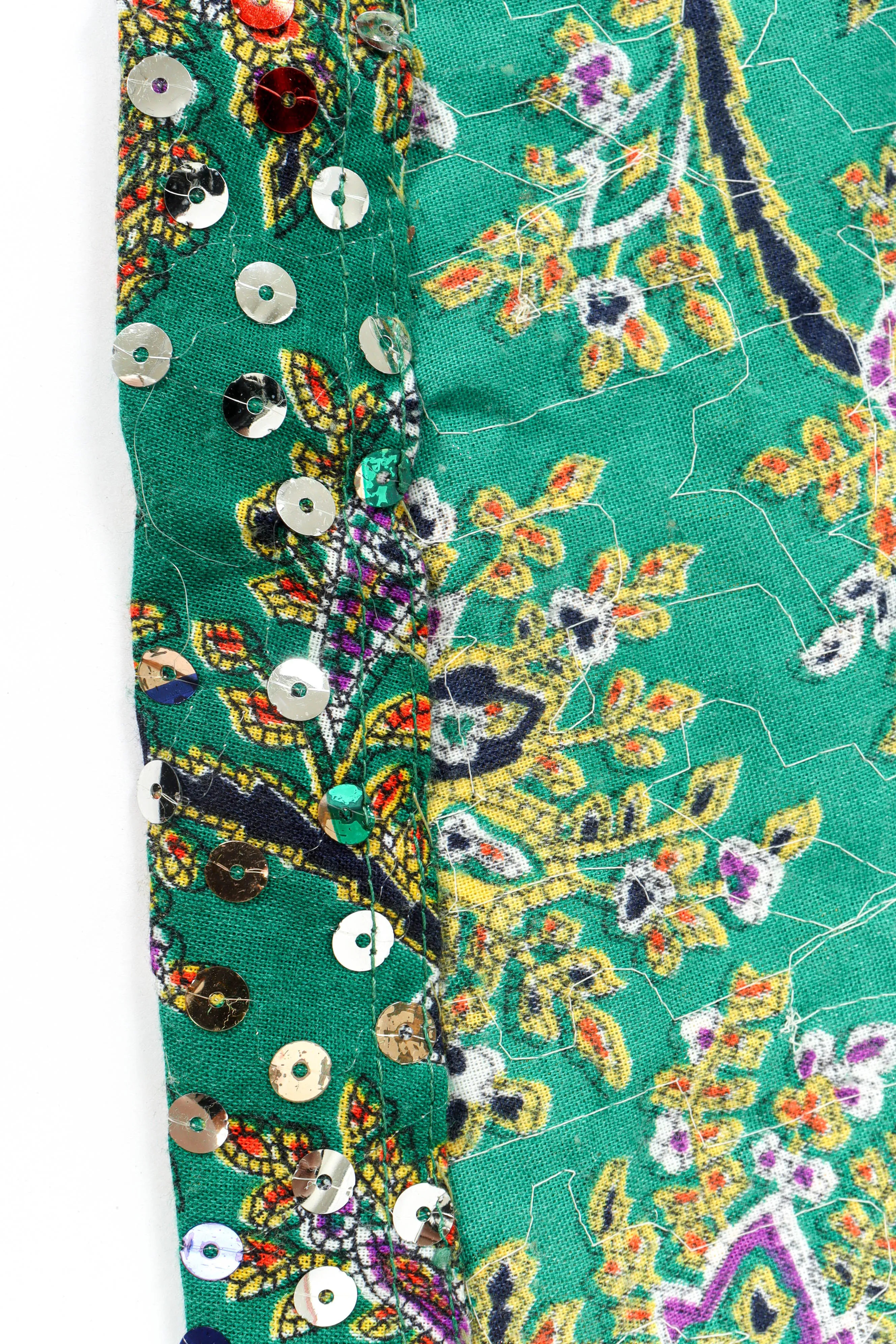 Floral Print Sequin Maxi Dress
