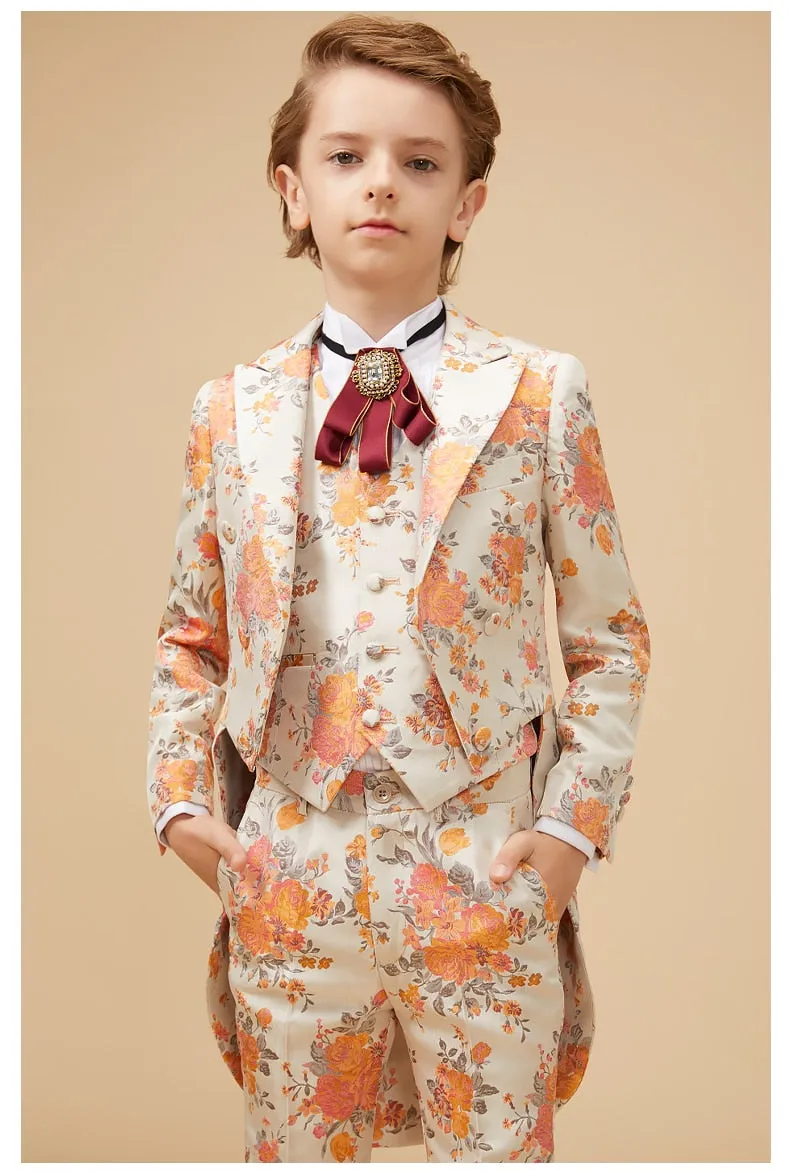 Floral Print Tuxedo