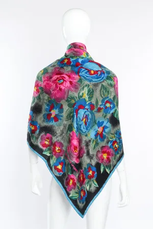 Floral Silk Jacquard Scarf
