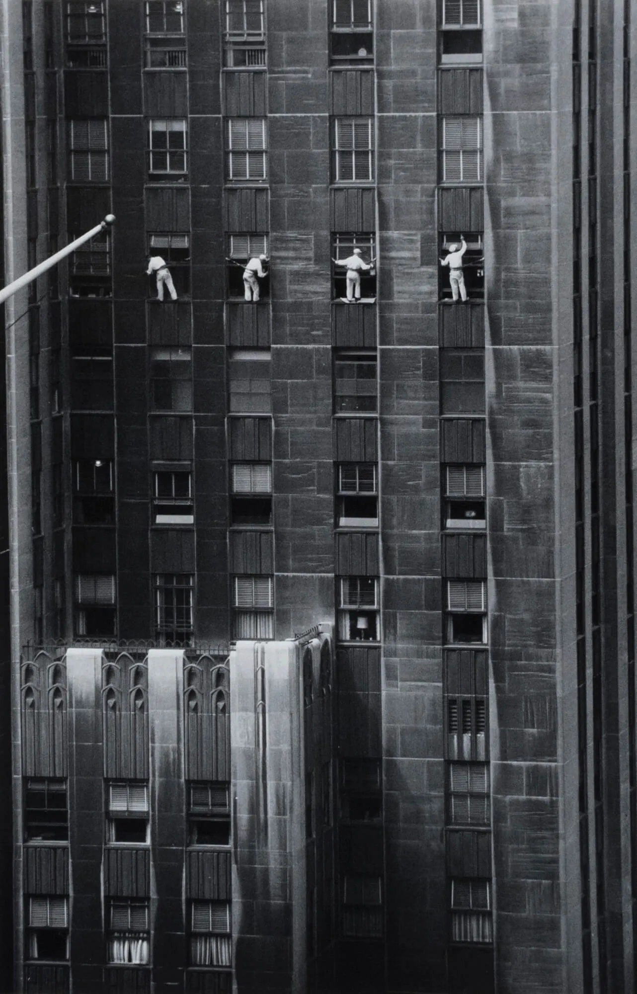 Forty-Eighth Street window washers, New York City, USA