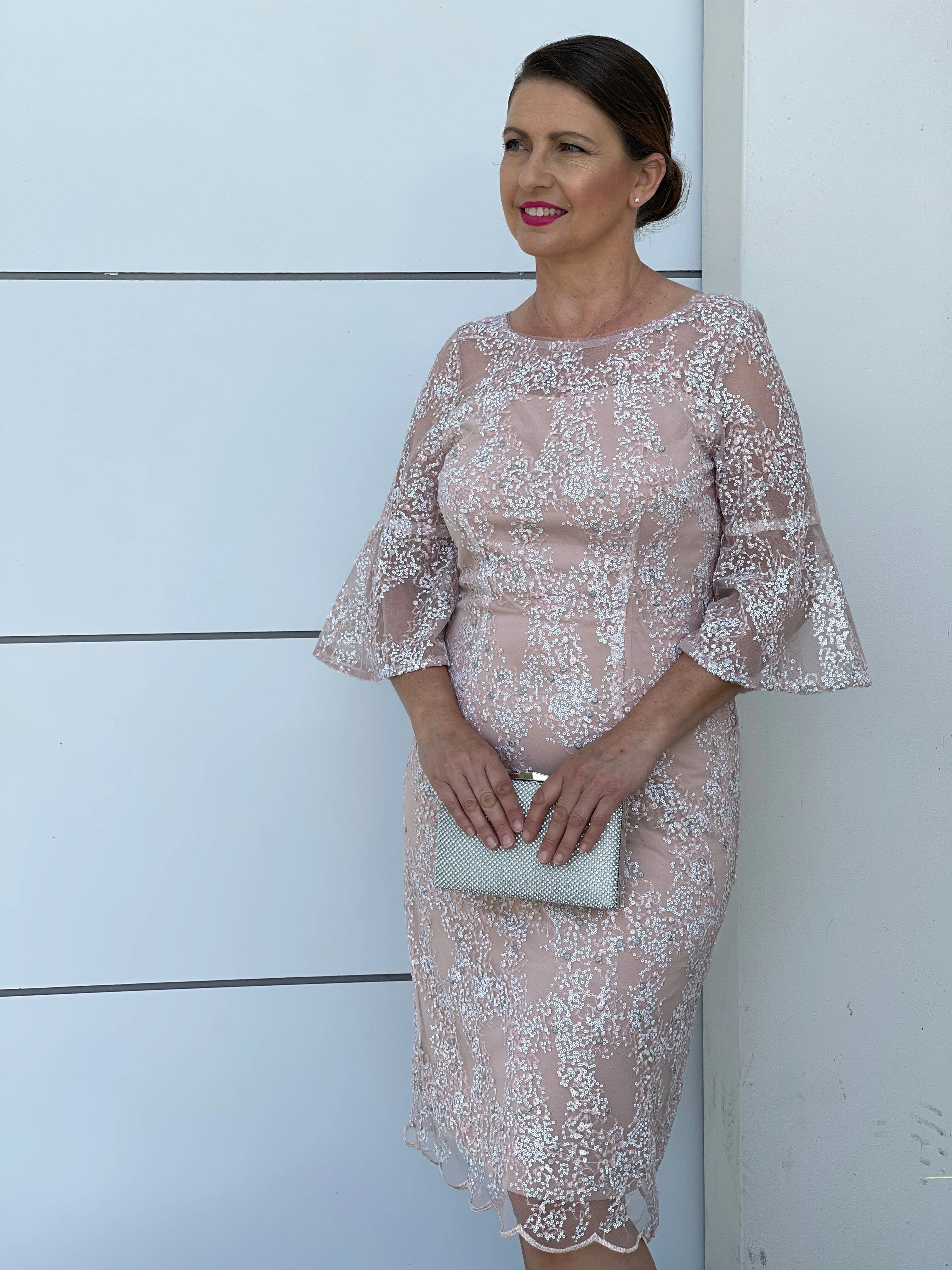 Francis Blush Sequin Dress