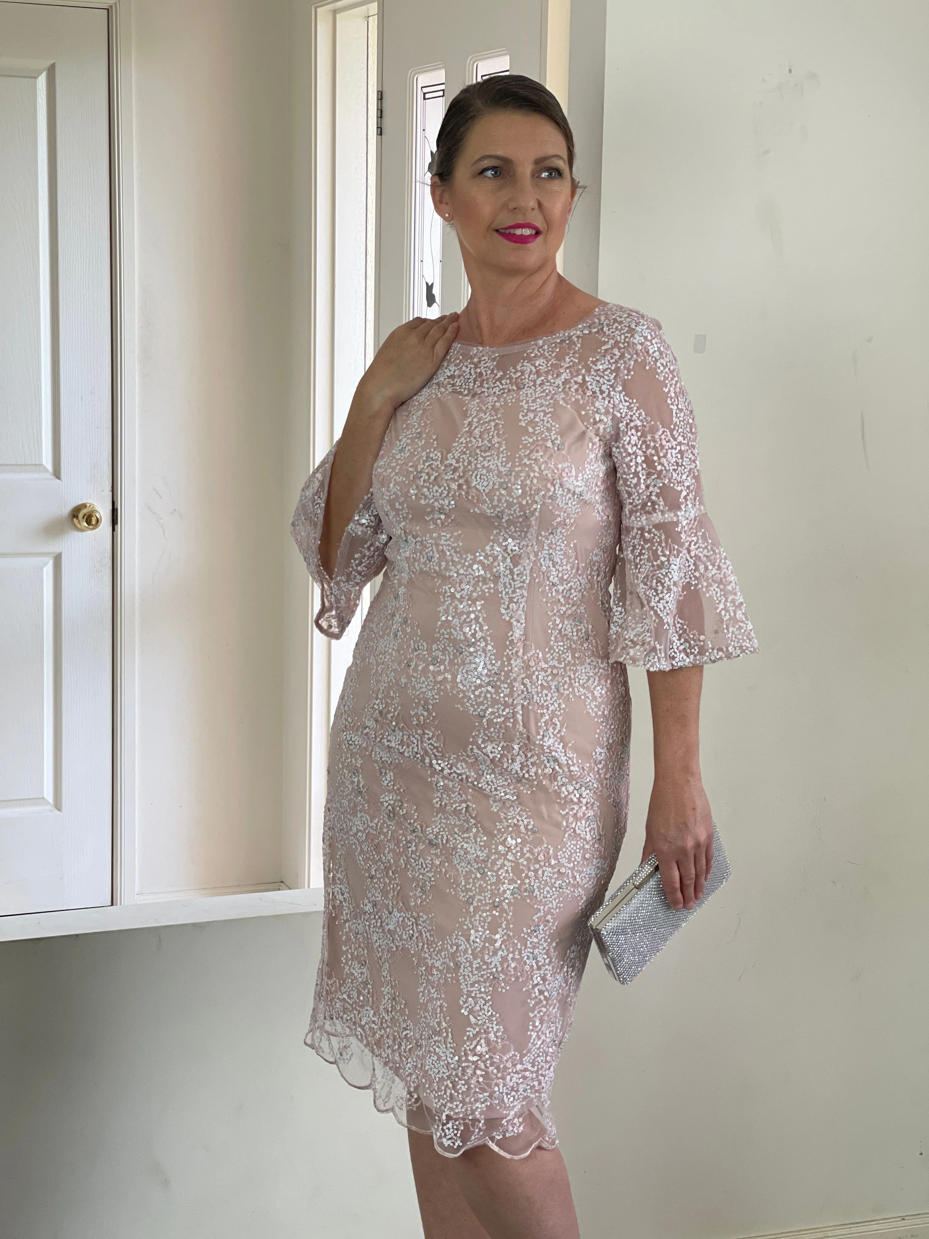 Francis Blush Sequin Dress
