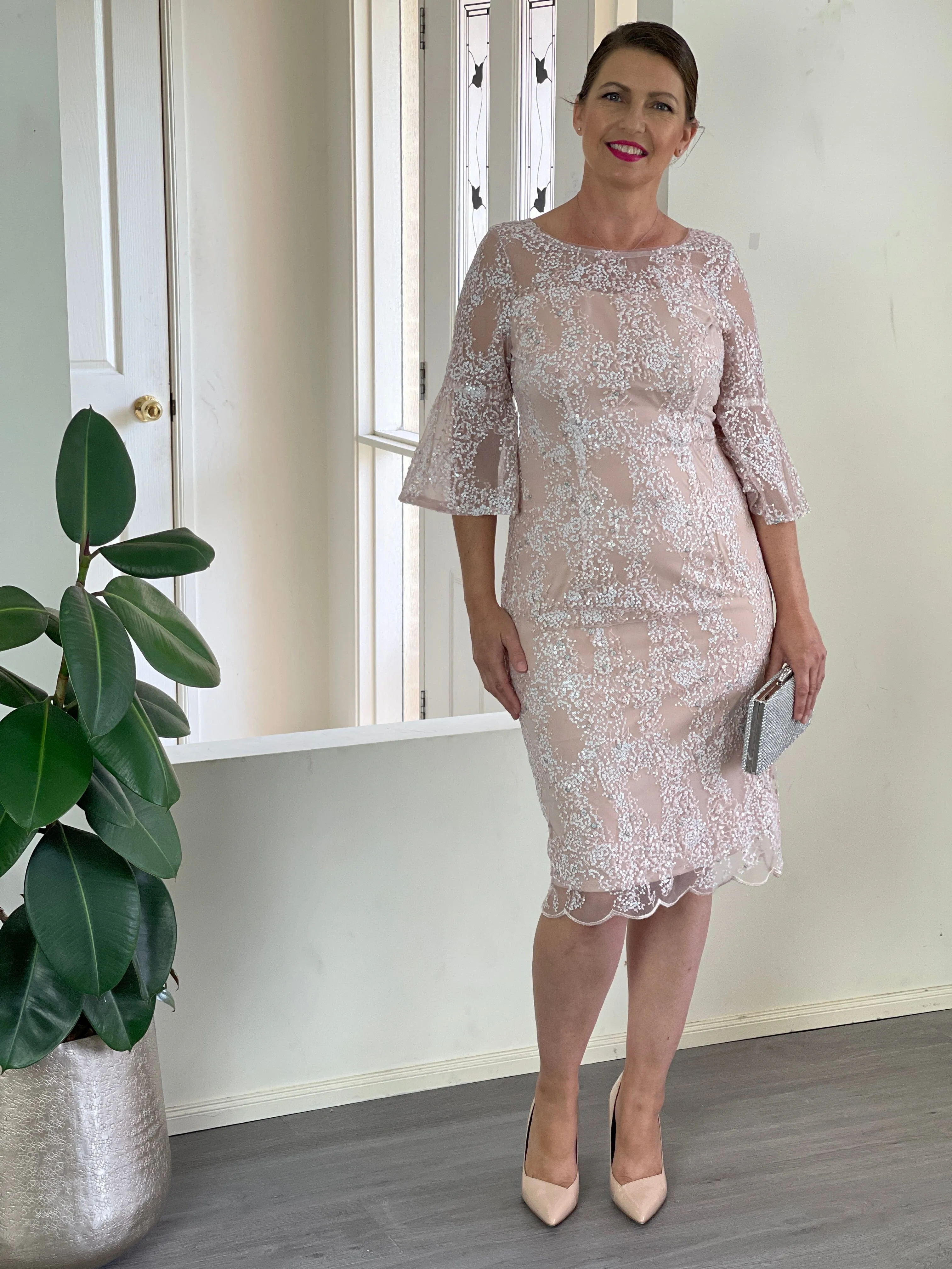 Francis Blush Sequin Dress