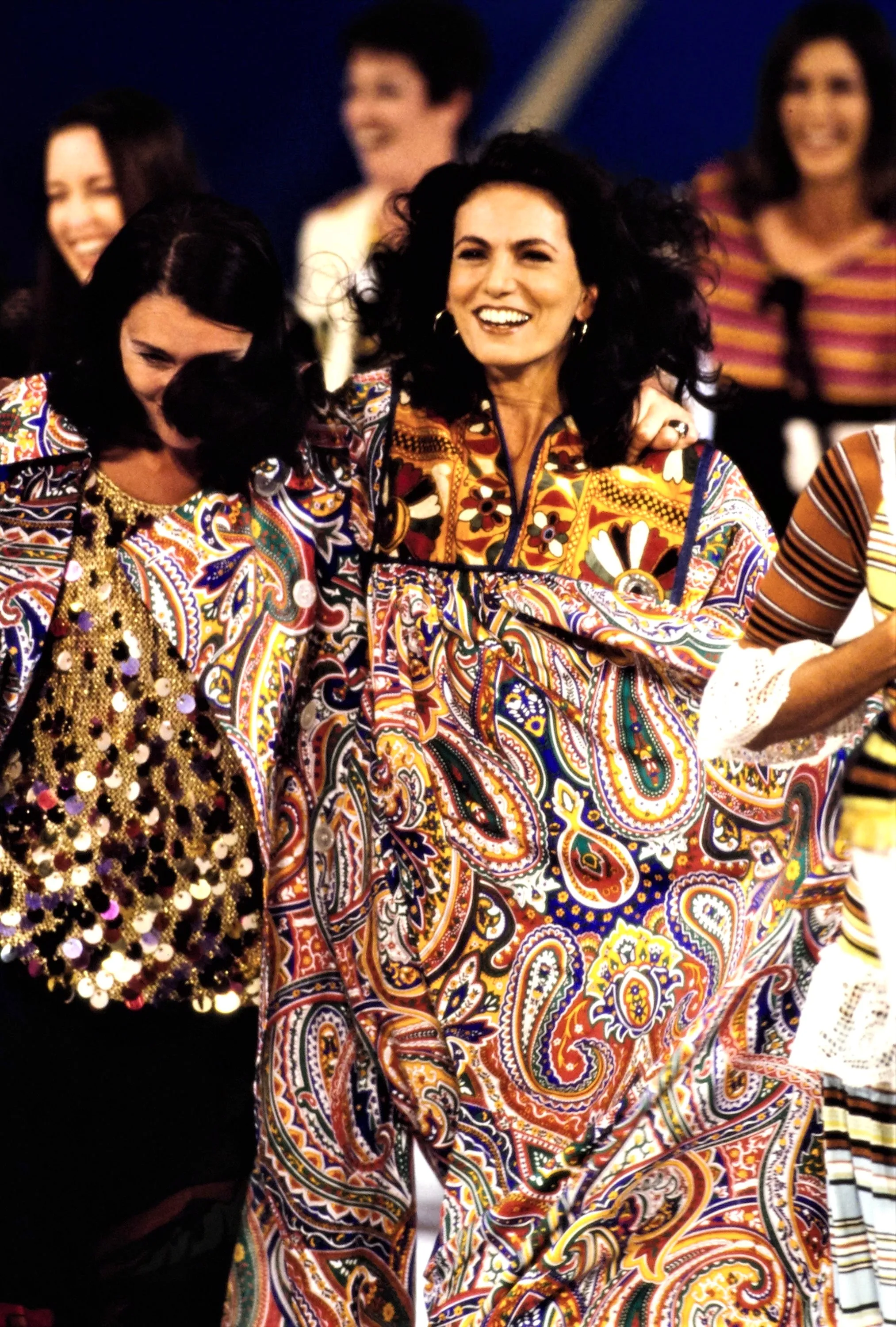 Franco Moschino Runway Couture Spring 1994 Embroidered Paisley Kaftan Dress