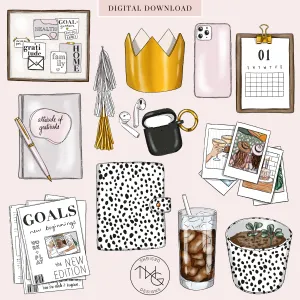 Fresh Start Clipart   Pattern Bundle