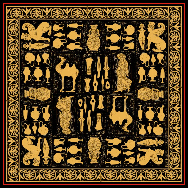 Freud's Study Square Silk Scarf by Rory Hutton