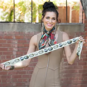 Fringe Scarves Big Concho Twilly-Bone