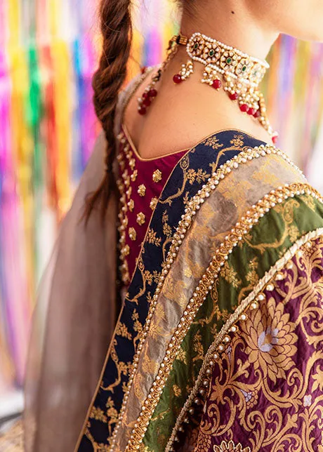 Front Open Traditional Pishwas Pakistani Bridal Dress