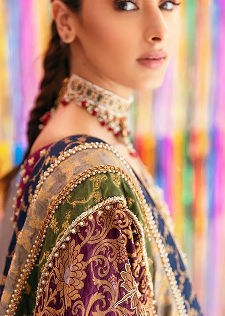 Front Open Traditional Pishwas Pakistani Bridal Dress