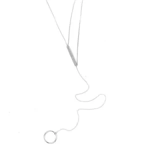 Geo Lariat Necklace Circle