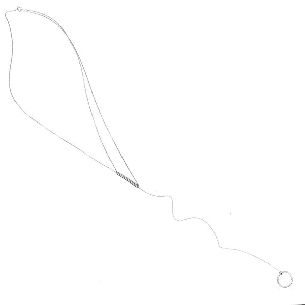 Geo Lariat Necklace Circle