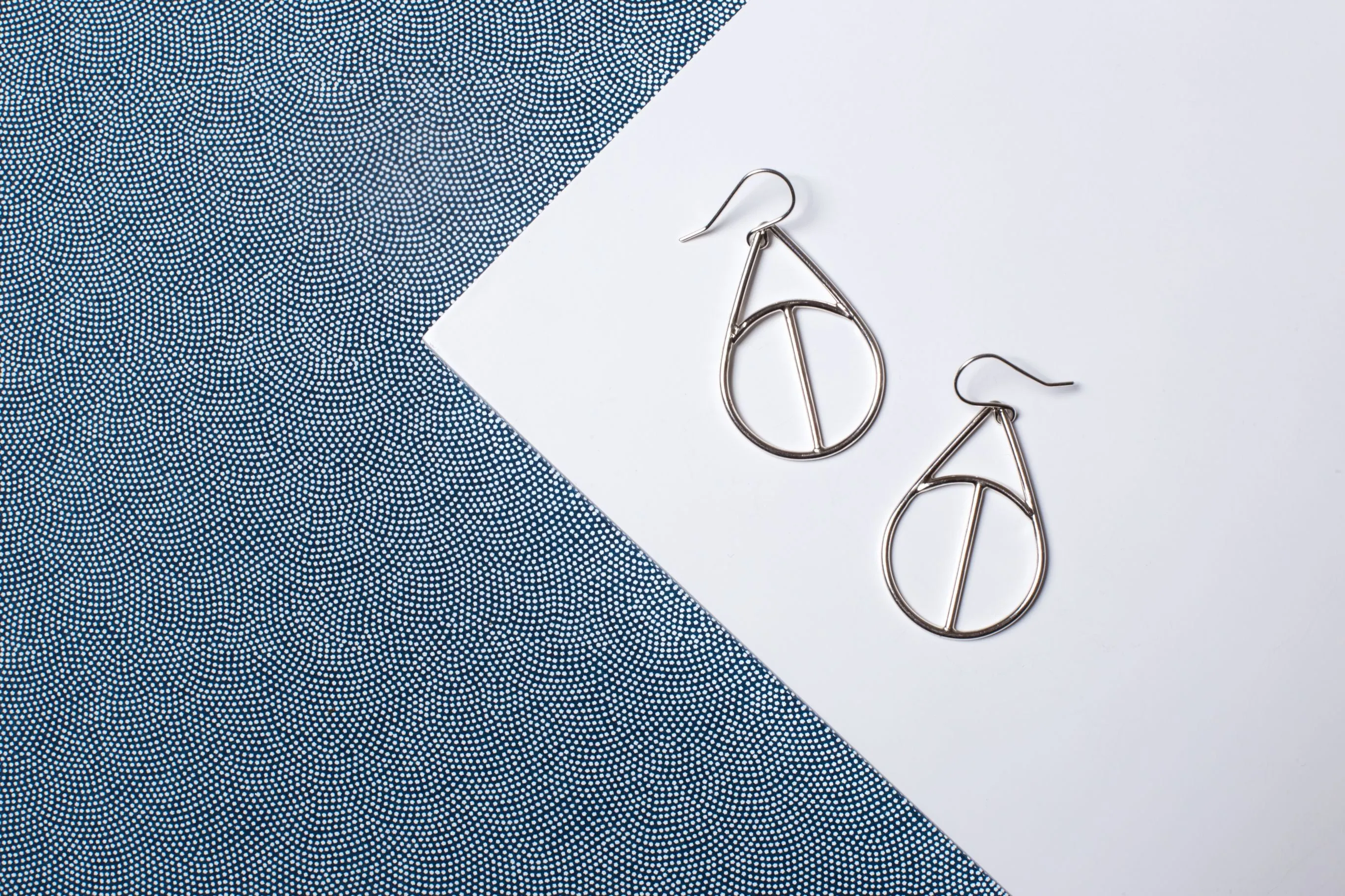 Geometric Large Teardrop Dangle Earrings