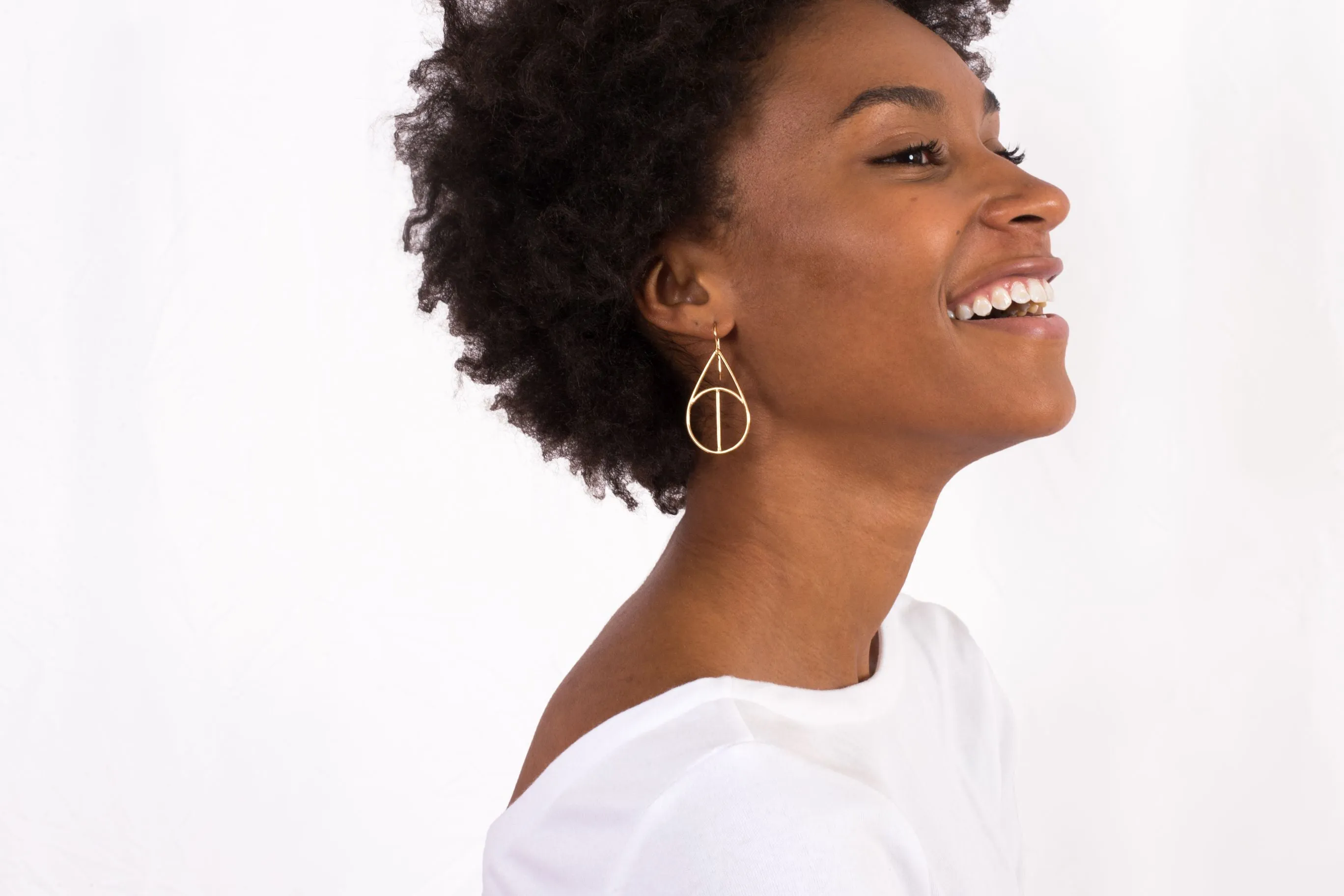 Geometric Large Teardrop Dangle Earrings