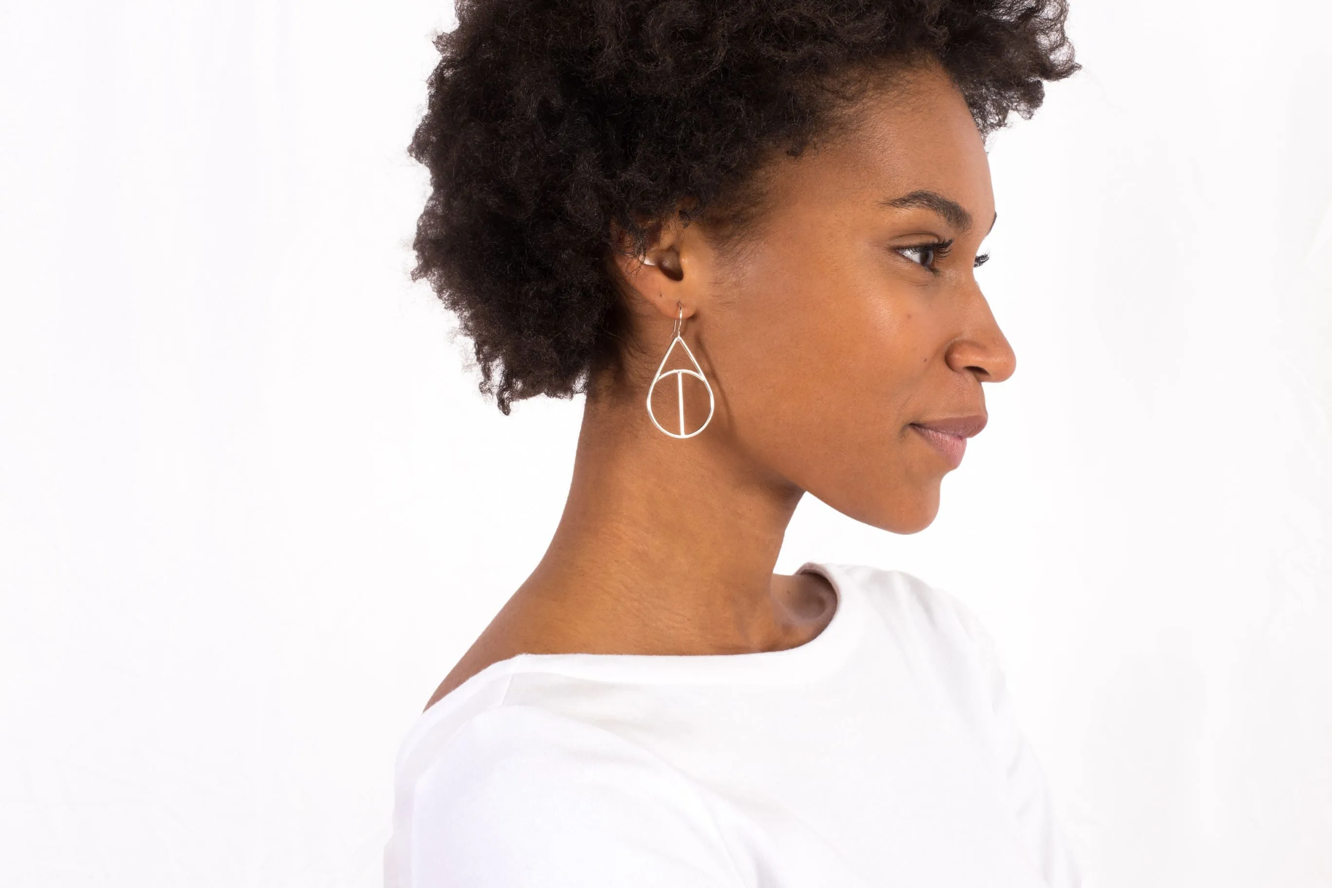 Geometric Large Teardrop Dangle Earrings