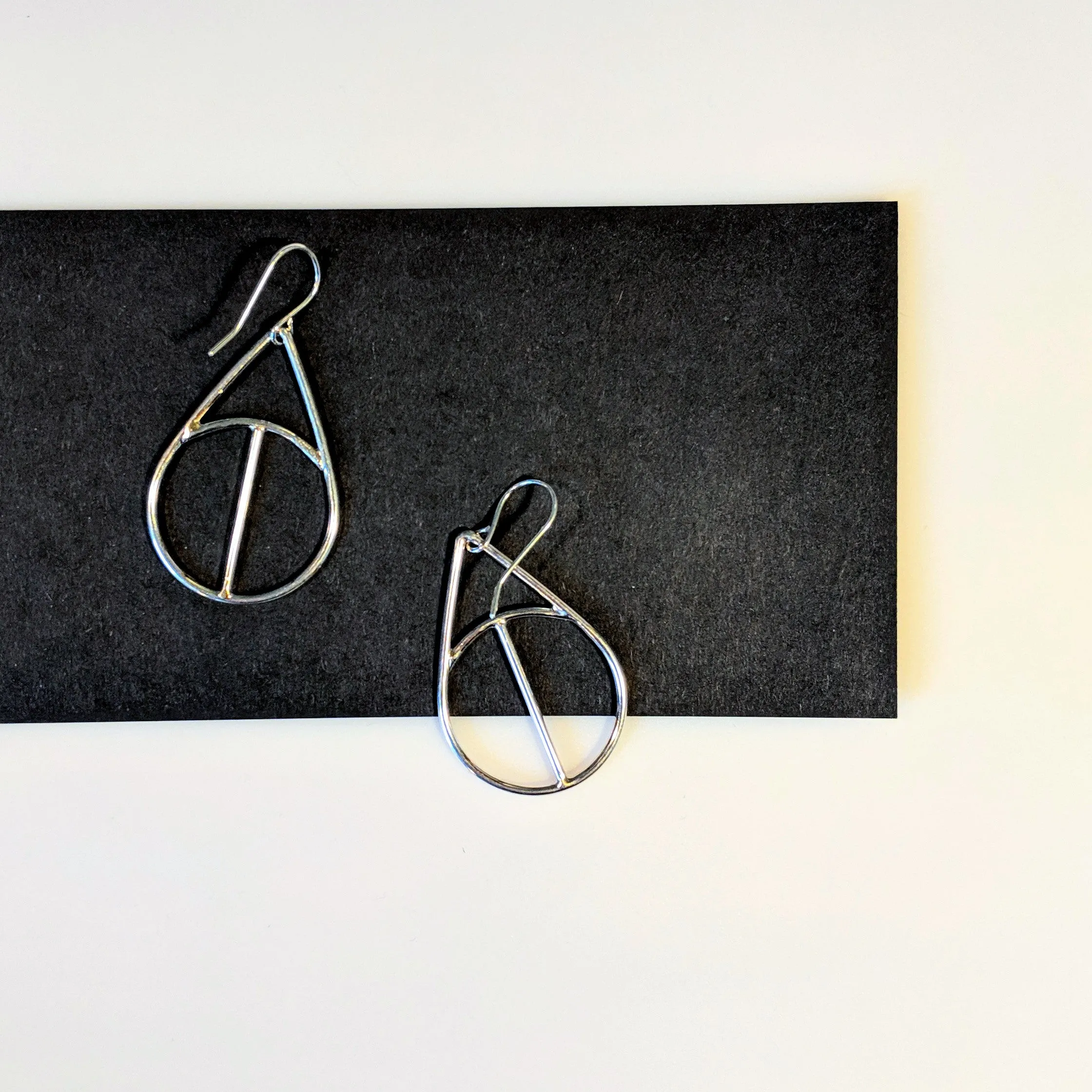 Geometric Large Teardrop Dangle Earrings