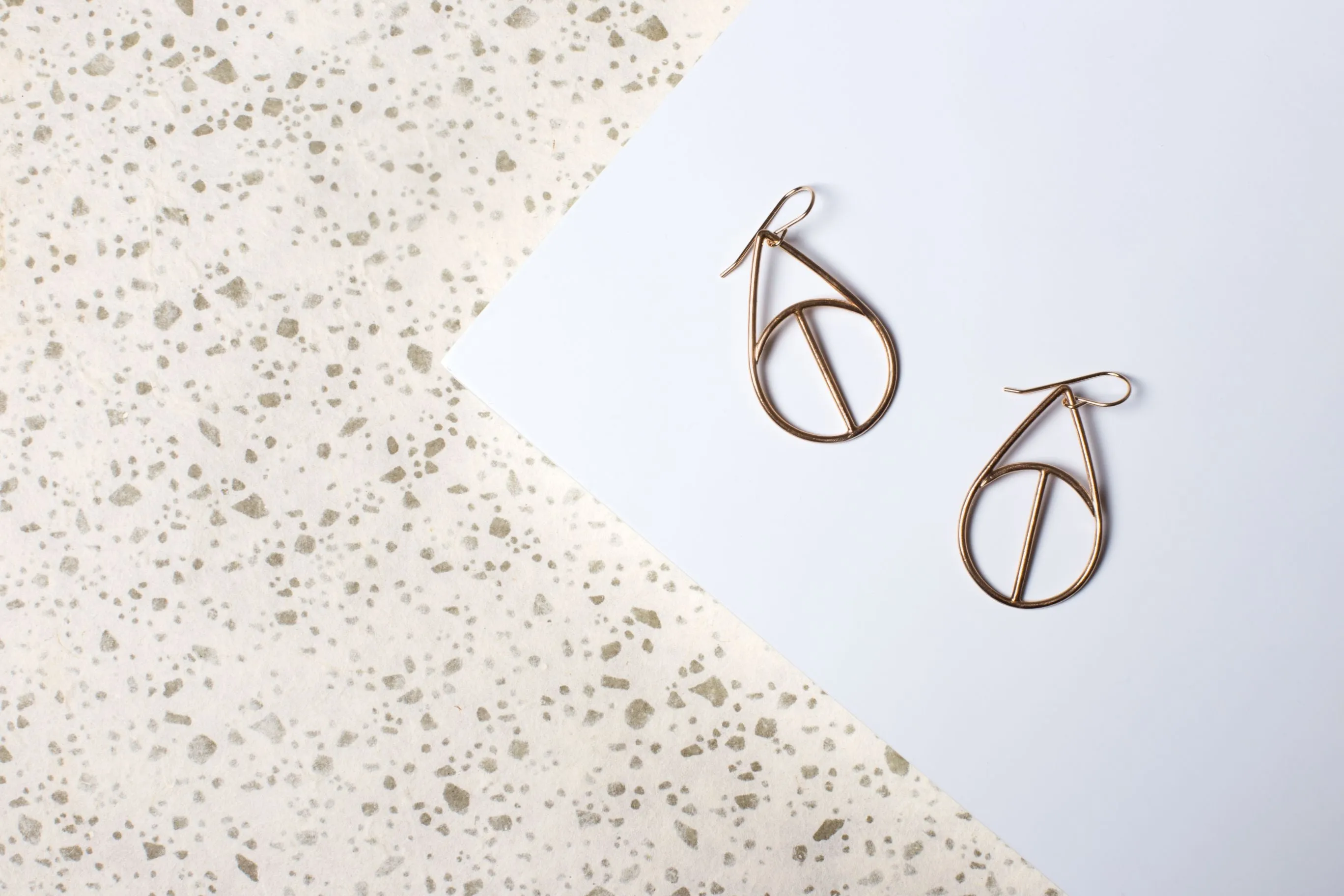Geometric Large Teardrop Dangle Earrings
