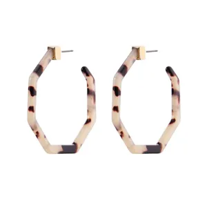 Geometric Tortoise Hoop Earrings