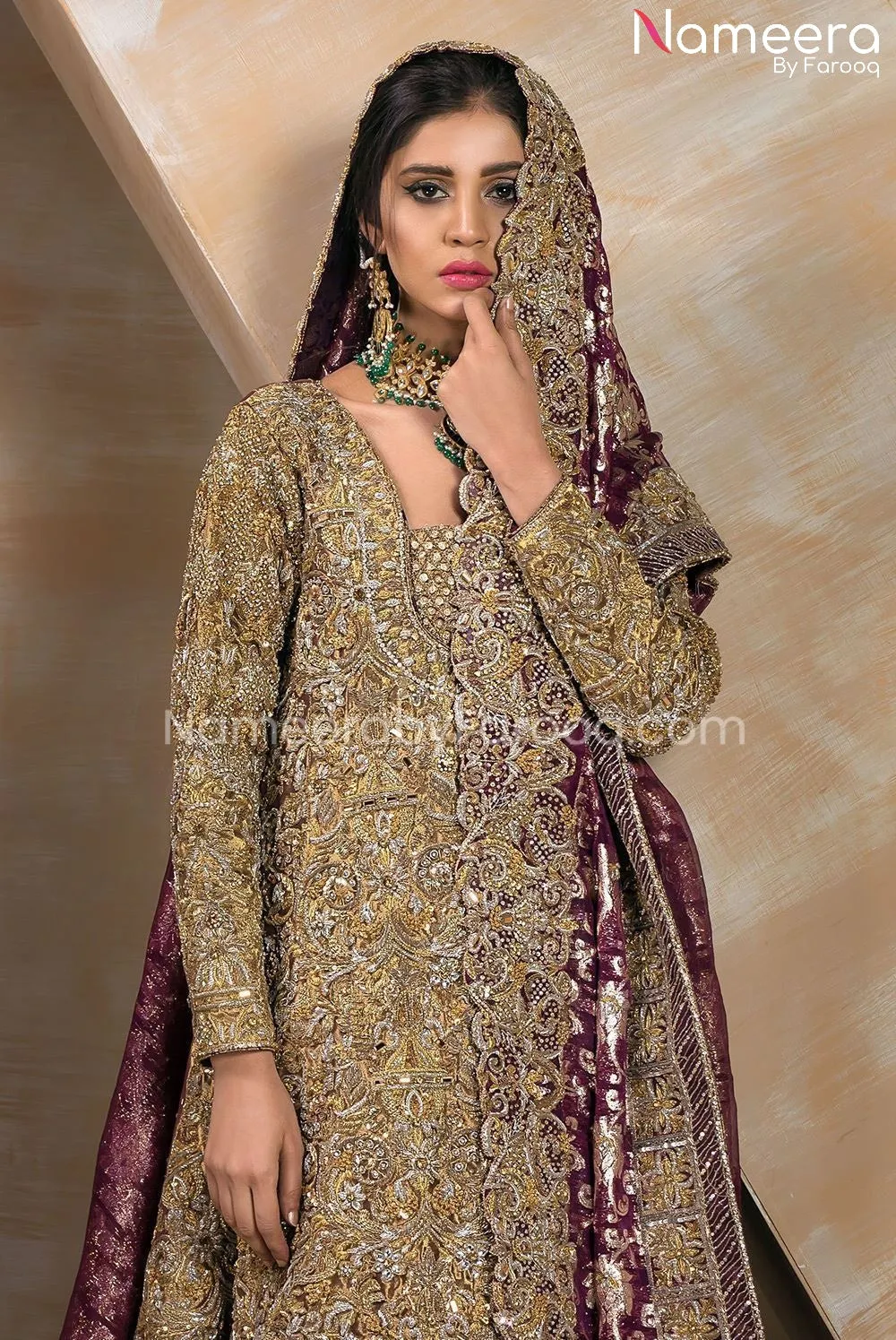 Gharara Frock Pakistani for Traditional Bride #BS494