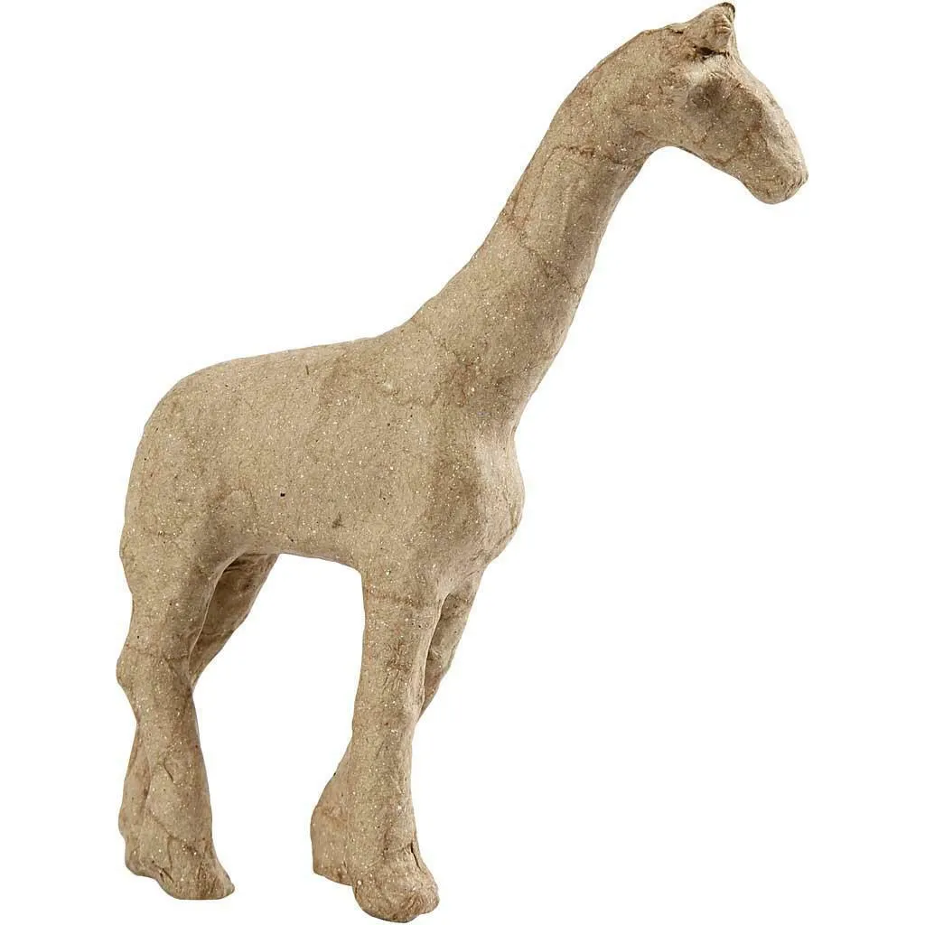Giraffe Animal Shaped Handmade Paper Mache Make H:16cm L:11cm Decoration Designs