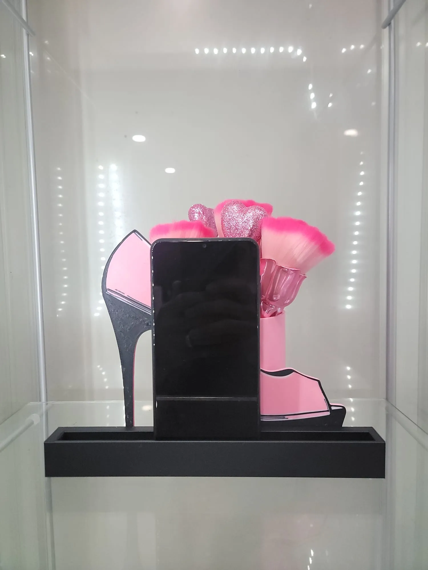 Glamorous High Heel Brush & Phone Holder