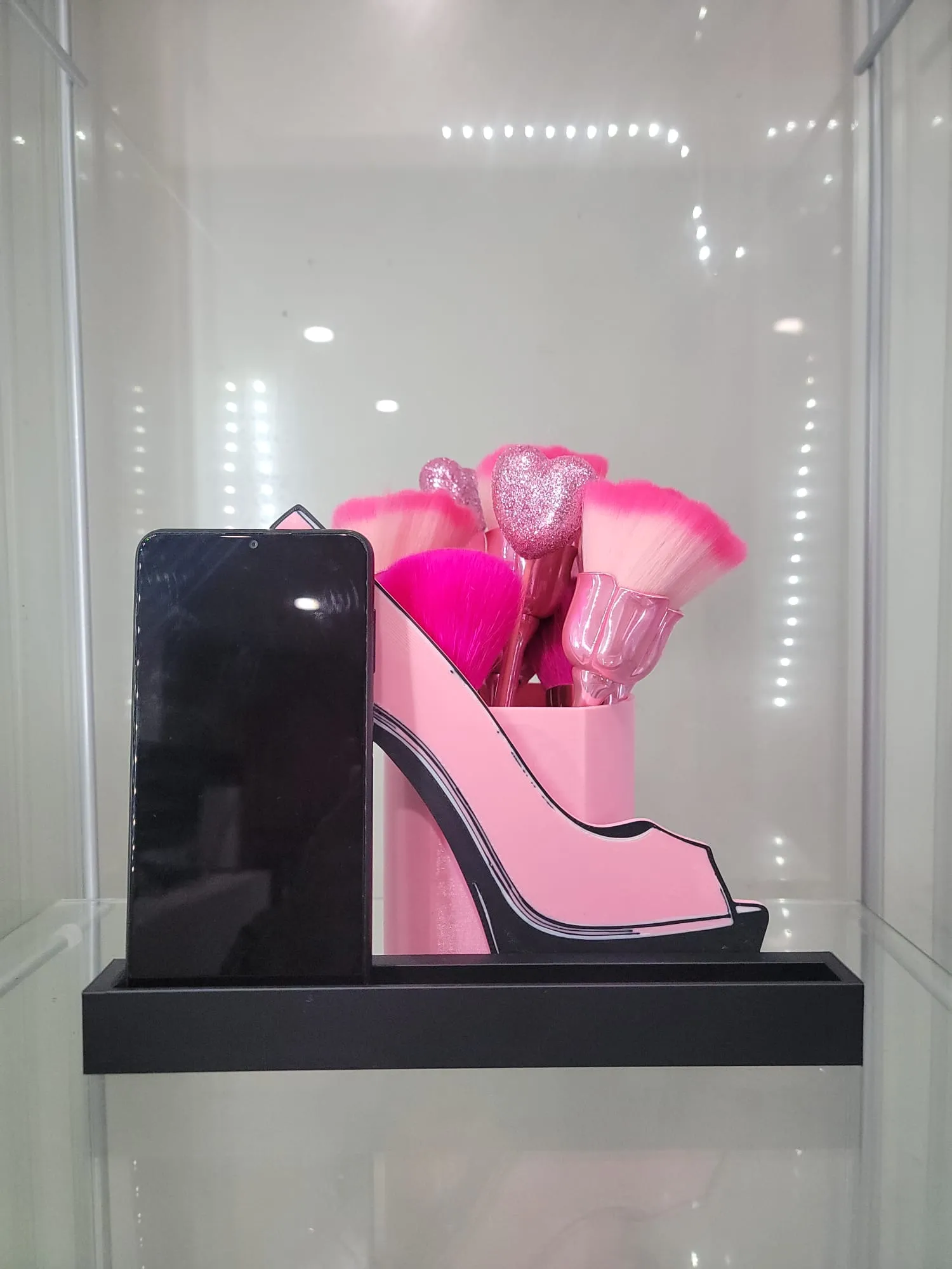 Glamorous High Heel Brush & Phone Holder