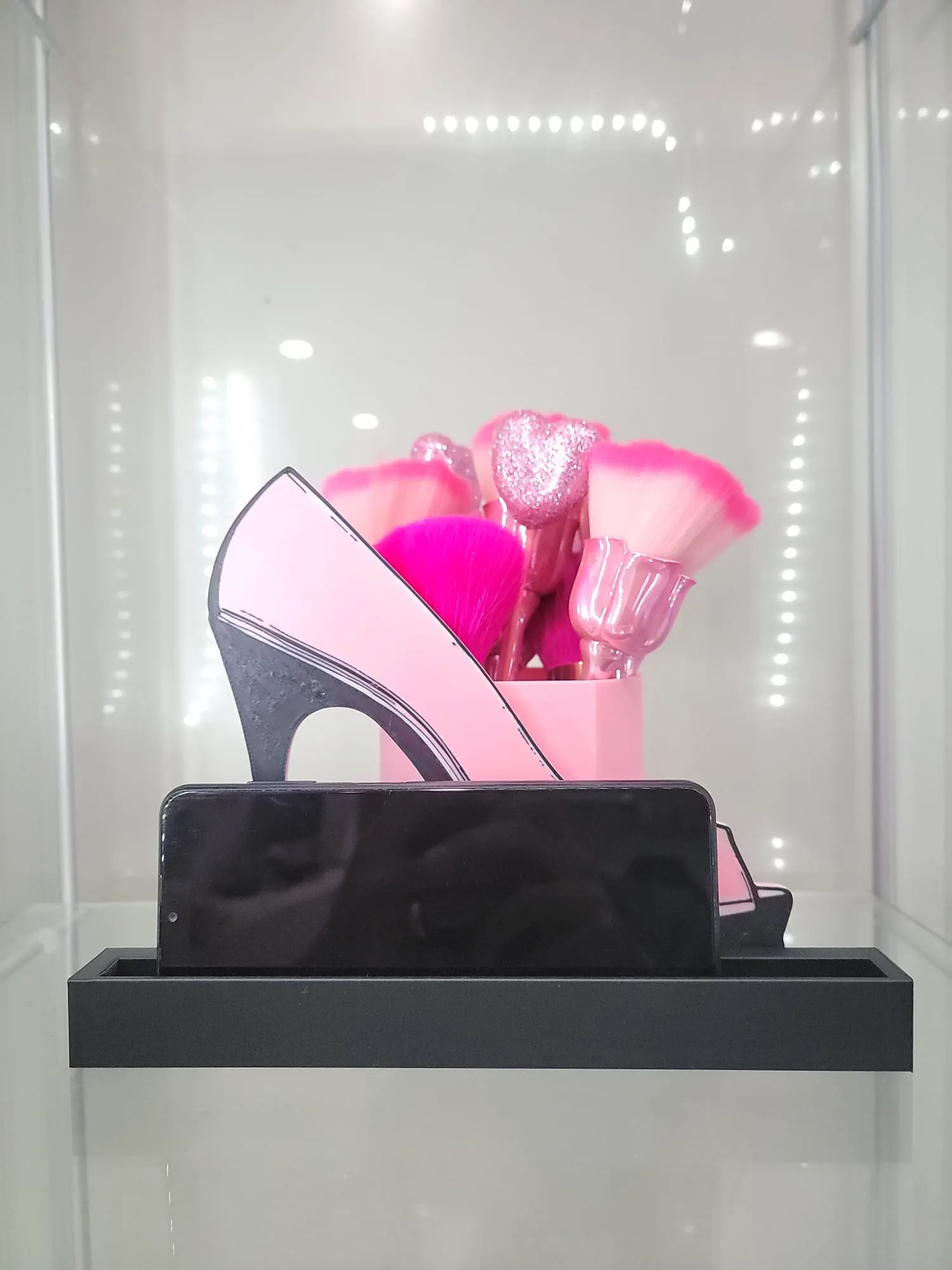 Glamorous High Heel Brush & Phone Holder