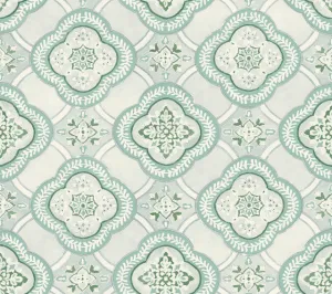 GO8211 Garden Trellis Rain Wallpaper-Blue/Grey
