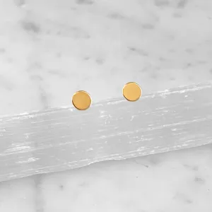 Gold Dot Post Earrings