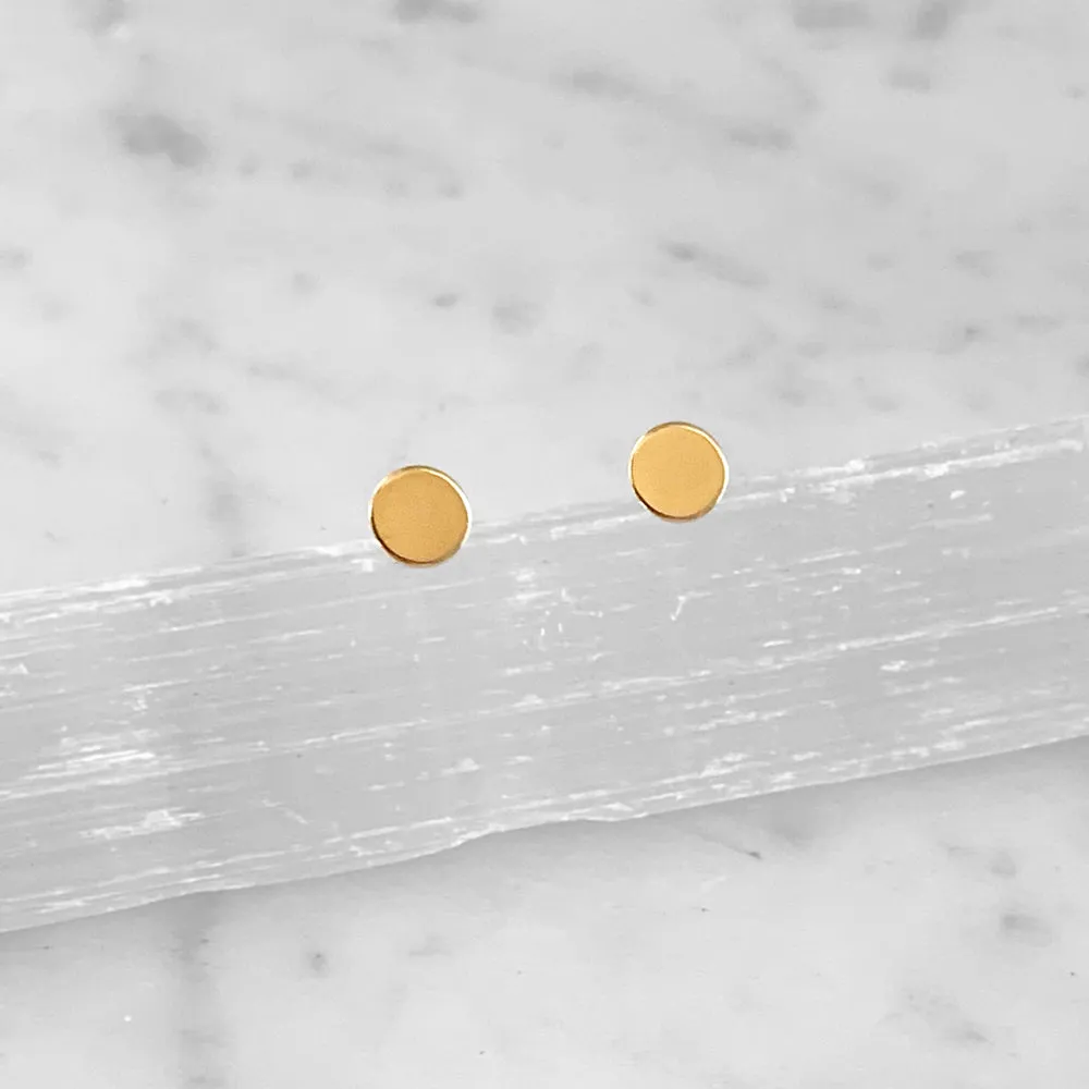Gold Dot Post Earrings