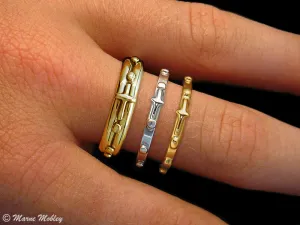 Gold Rosary Ring, Prayer Ring, First Communion Ring, Handmade in Yellow or White Gold