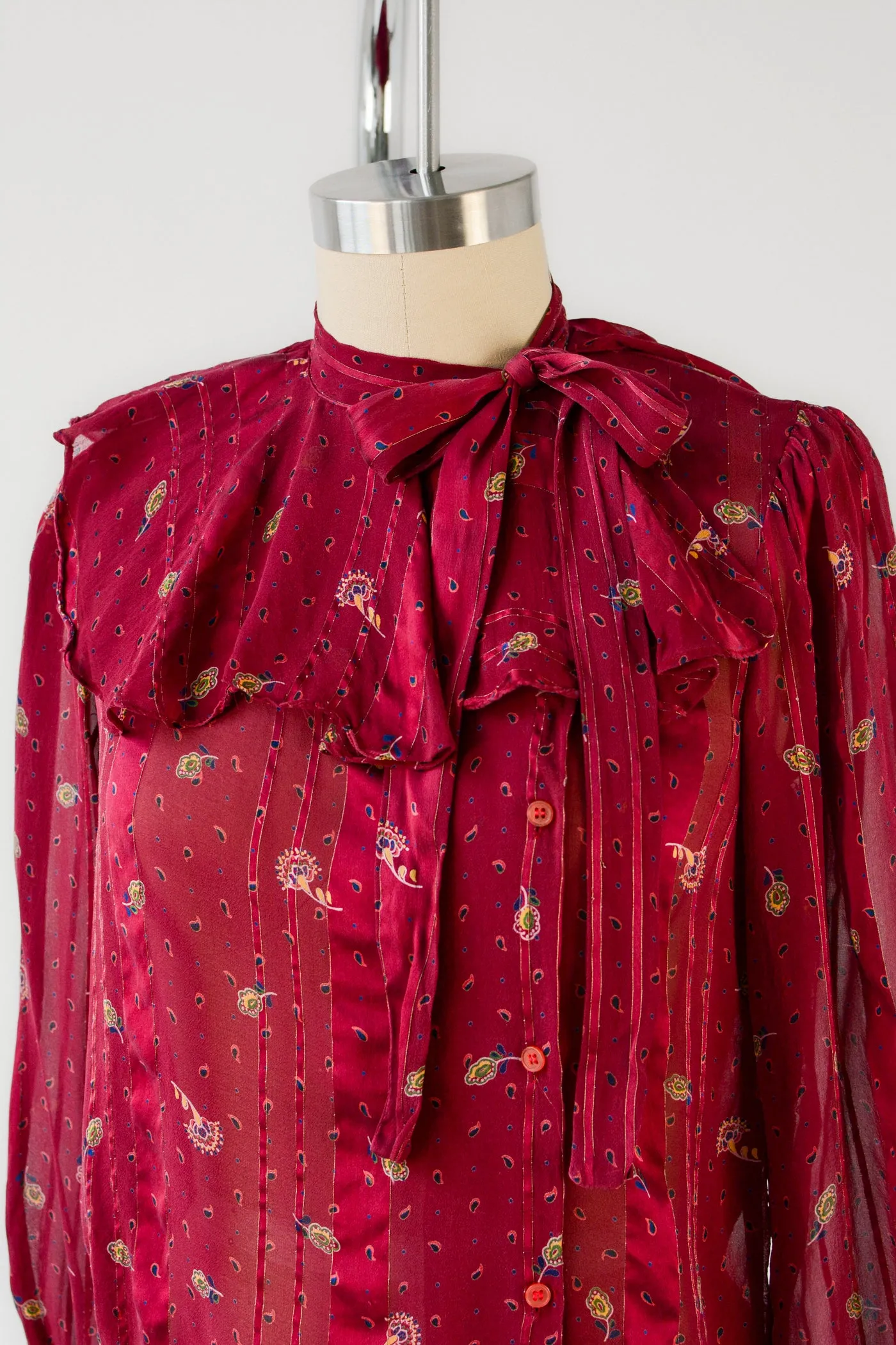 Gorgeous Silk Road Paisley Silk Blouse