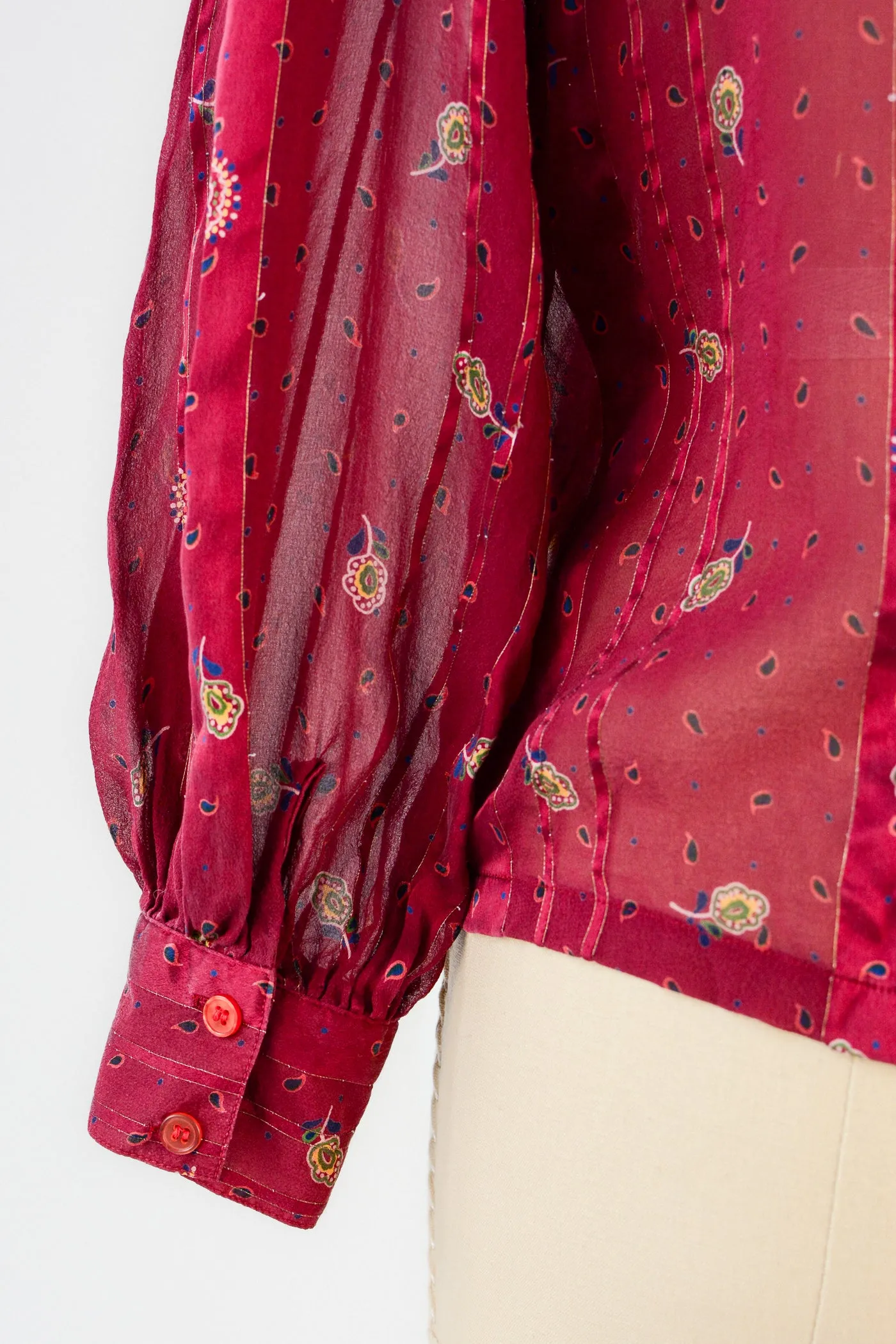 Gorgeous Silk Road Paisley Silk Blouse