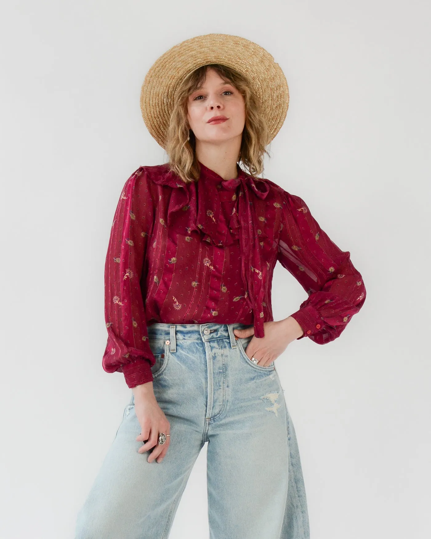 Gorgeous Silk Road Paisley Silk Blouse