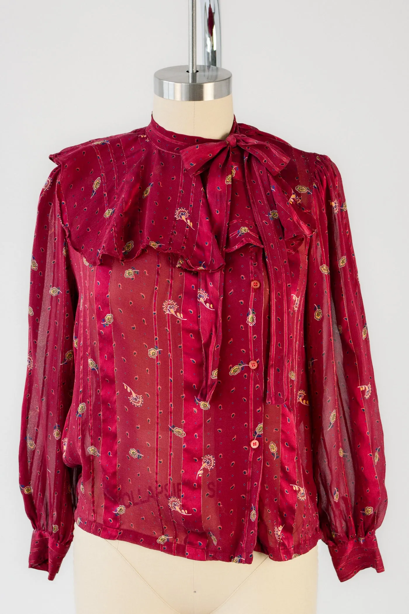 Gorgeous Silk Road Paisley Silk Blouse